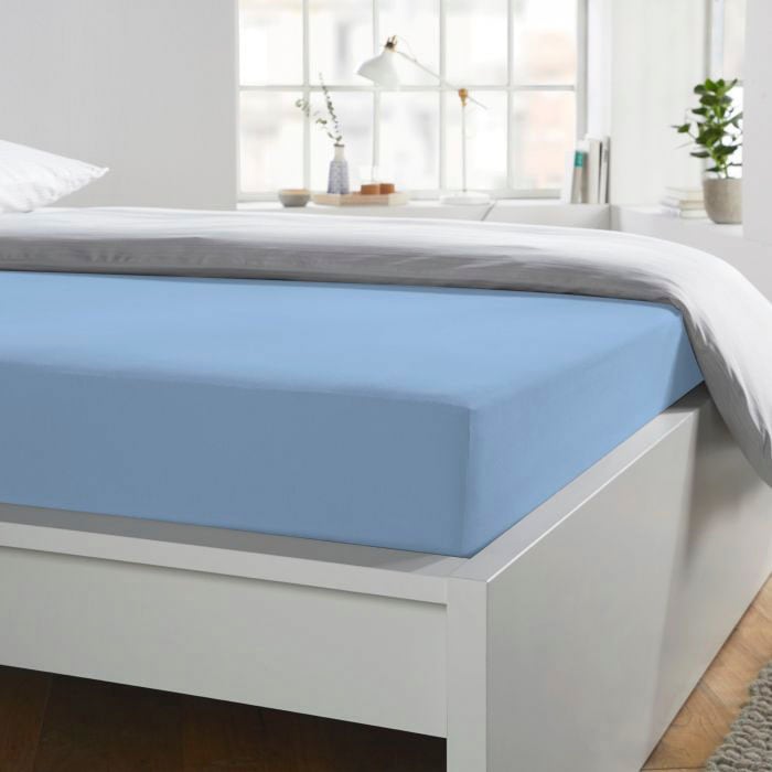 Schlafgut Spannbettlaken »Mako-Jersey aus 100% Baumwolle, Bettlaken«, für Matratzen bis 20 cm Höhe, in 90x200, 140x200 oder 180x200 cm