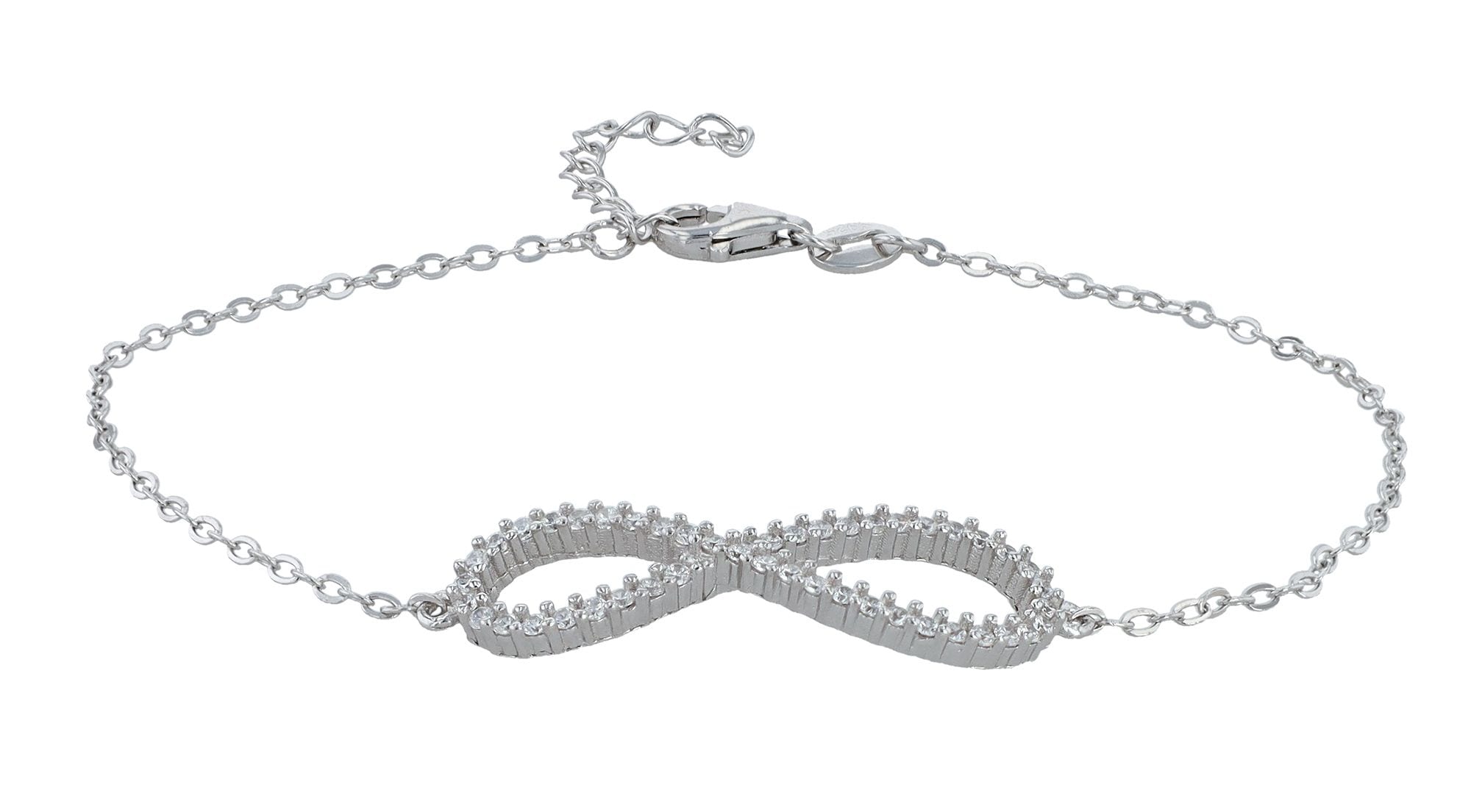 Adelia´s Armband »Damen Armband ¿ Unendlichkeitszeichen aus 925 Silber mit Zirkonia 17+3 cm«