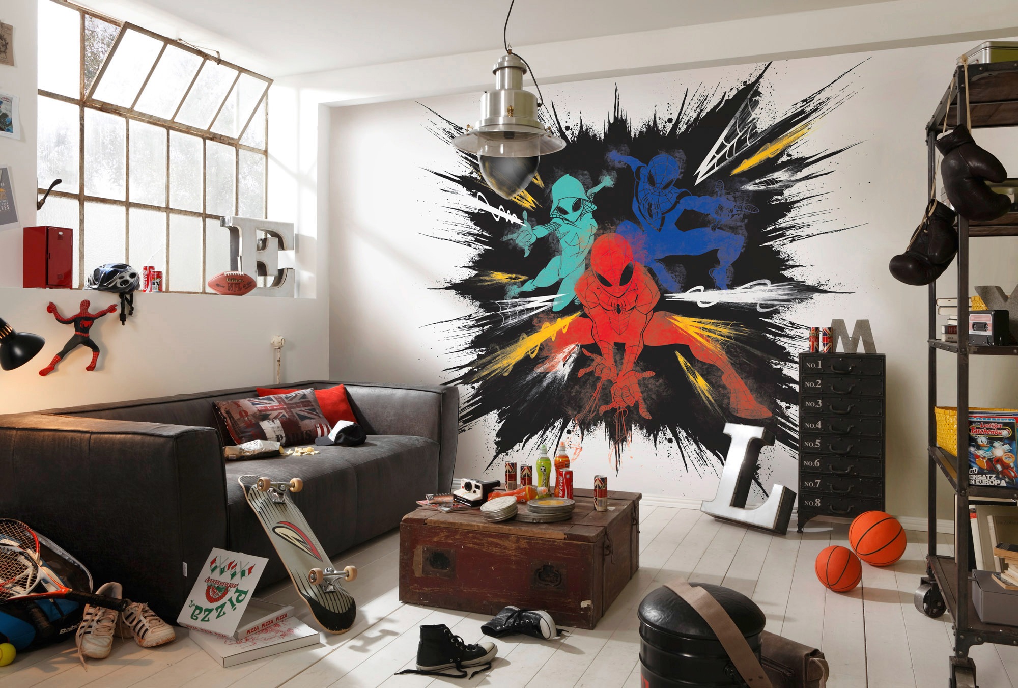 Komar Vliestapete »Digitaldruck Vlies - Spider-Man Color Explosion - Größe 300 x 280 cm«, bedruckt, Kinderzimmer