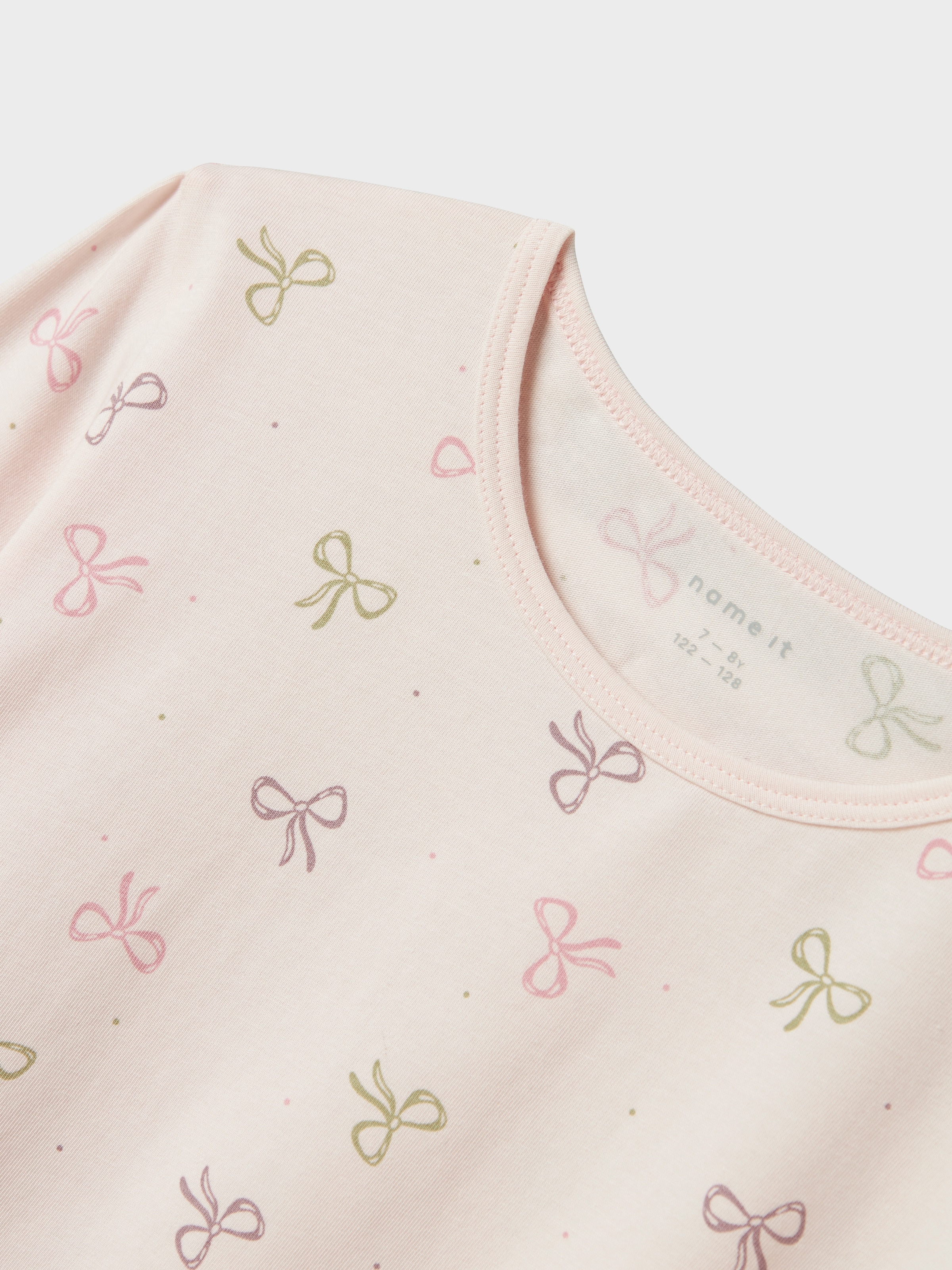 Name It Schlafanzug »NKFNIGHTSET BARELY PINK BOW NOOS«
