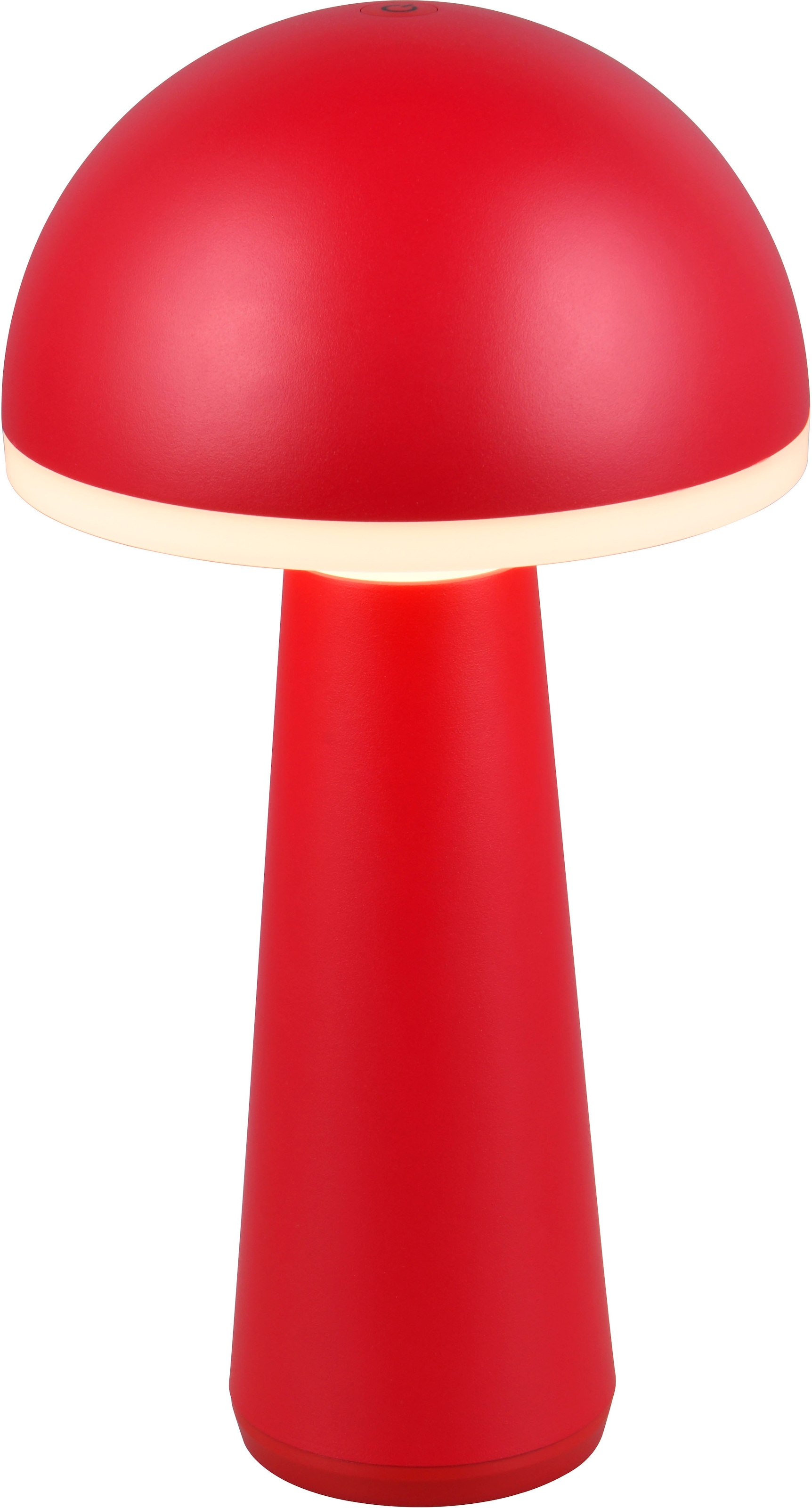 REALITY Leuchten LED Außen-Tischleuchte »FUNGO«, 1 flammig, Leuchtmittel LED-Board | LED fest integriert, Outdoor Akku Tischlampe inkl Ladestation USB-C, Lichtfarbe einstellbar