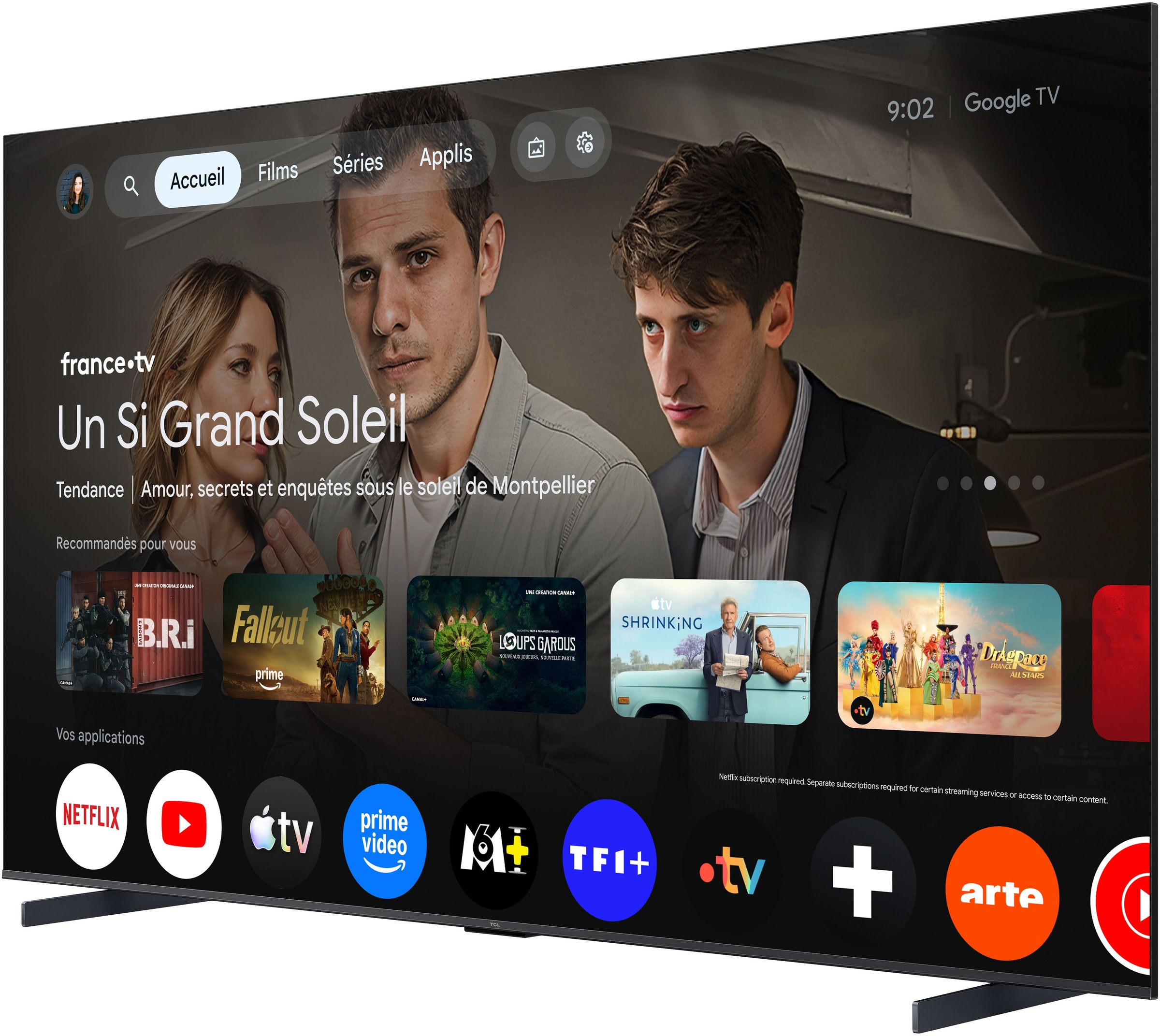 TCL LED-Fernseher »98T8D« 248 cm/98 ″ Smart-TV
