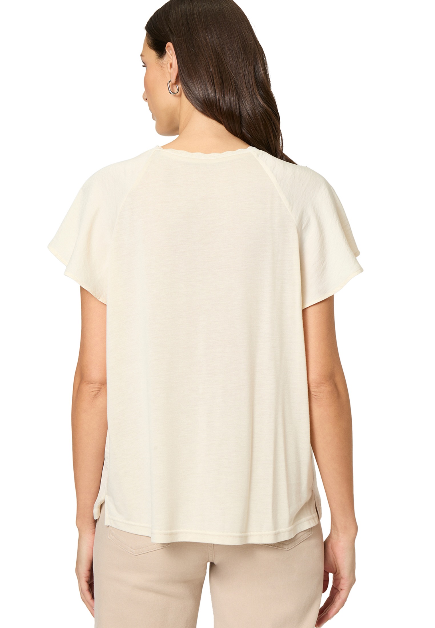 Zero Klassische Bluse »Blusenshirt mit kurzen Rüschenärmeln«