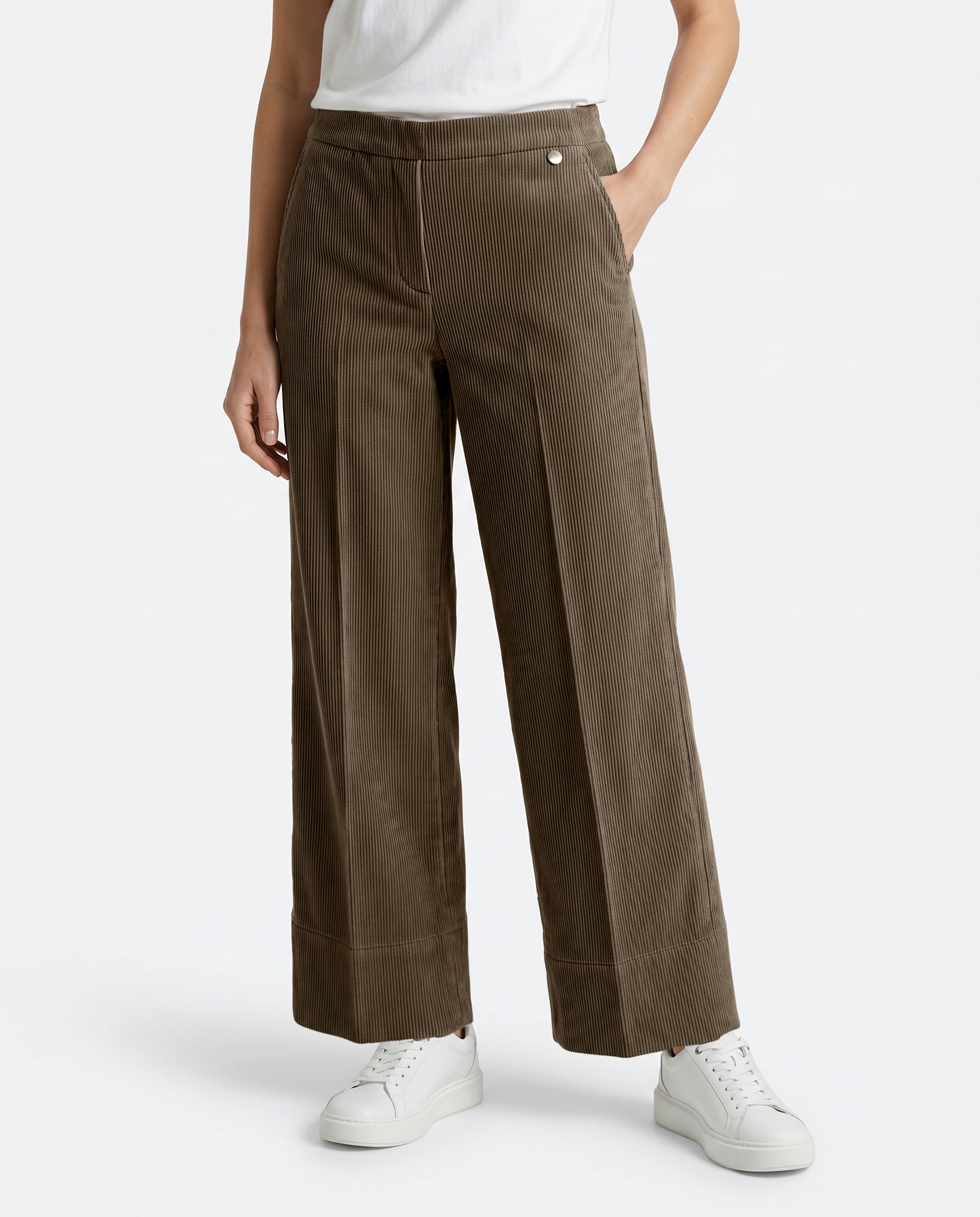 Stehmann 7/8-Hose »Fabienne3-700«  Weite Cordhose mit elastischem Bund