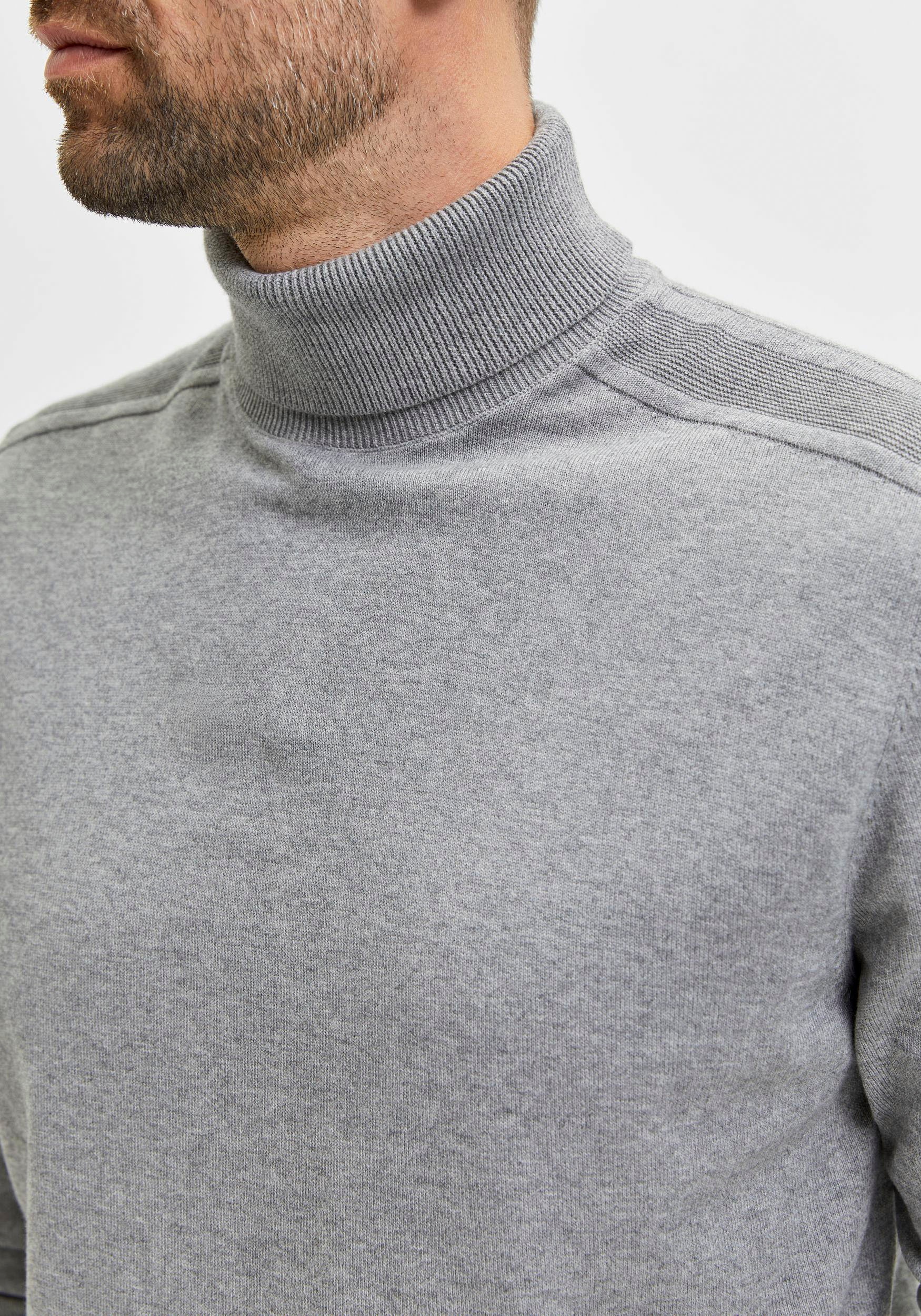 SELECTED HOMME Strickpullover »SLHBERG ROLL NECK B NOOS«