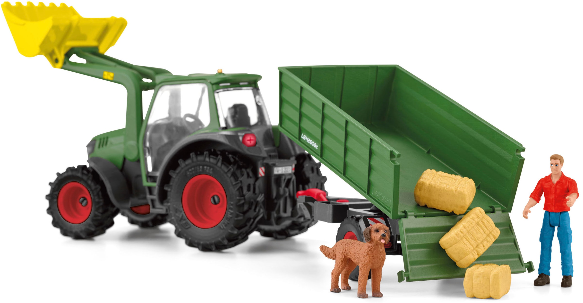 Schleich® Spielwelt »FARM WORLD, Traktor mit Anhänger (42608)«