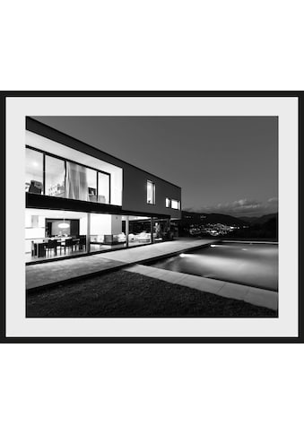 Places of Style Bild »Villa mit Pool«, mit Rahmen kaufen