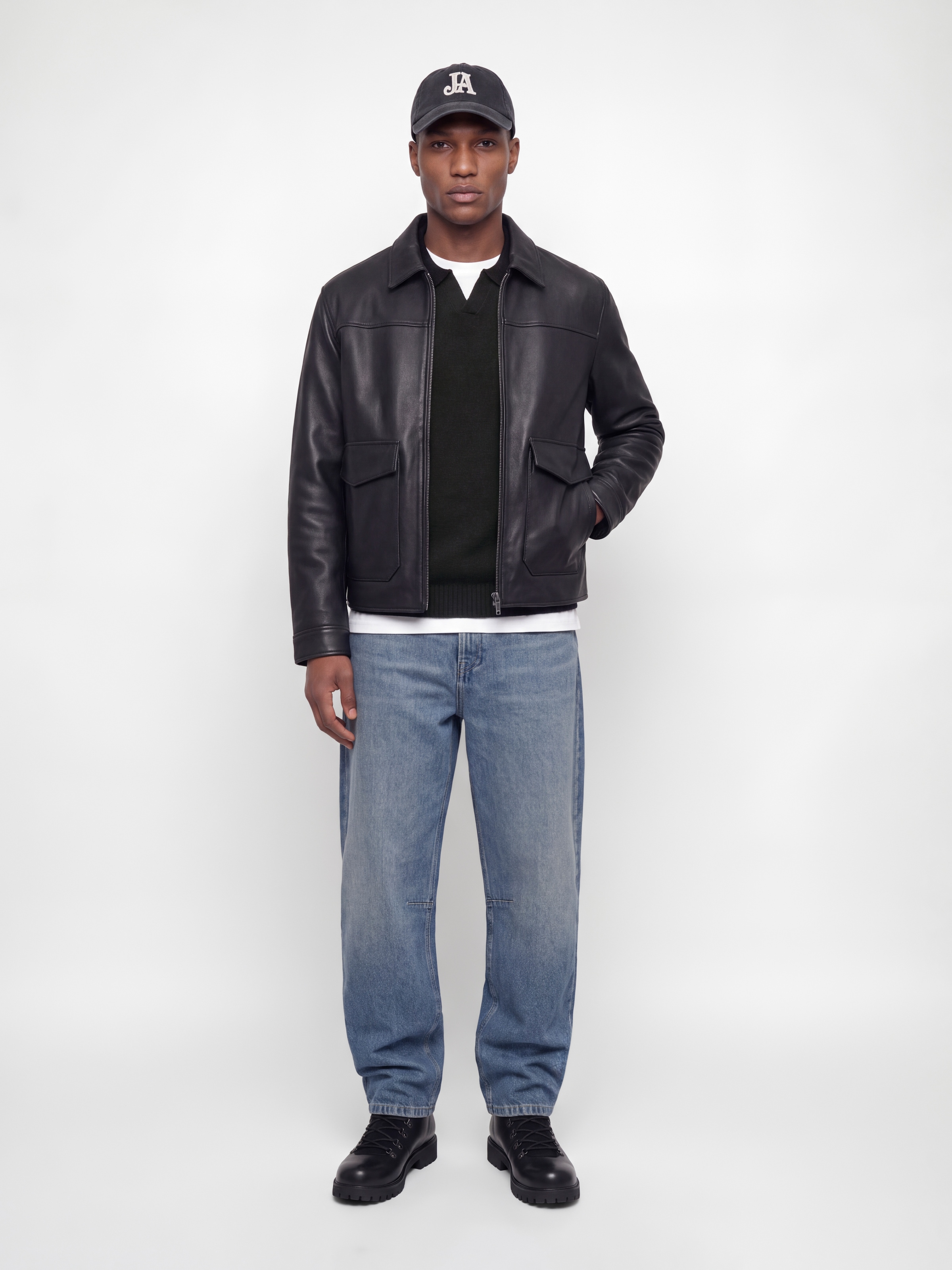 Jack & Jones Polokragenpullover »JJESOHO OLLIE KNIT SPLIT NECK SN« Materialmix, regular fit