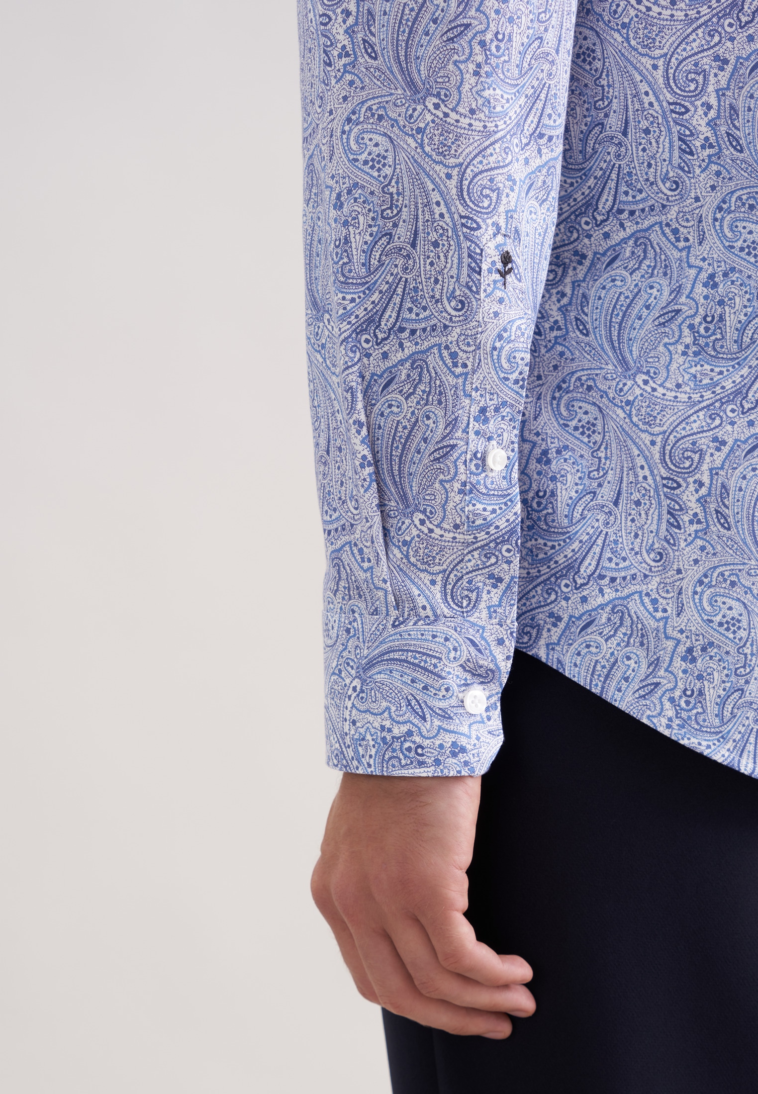 seidensticker Businesshemd »Schwarze Rose« Slim 1/1 Kentkragen Druck