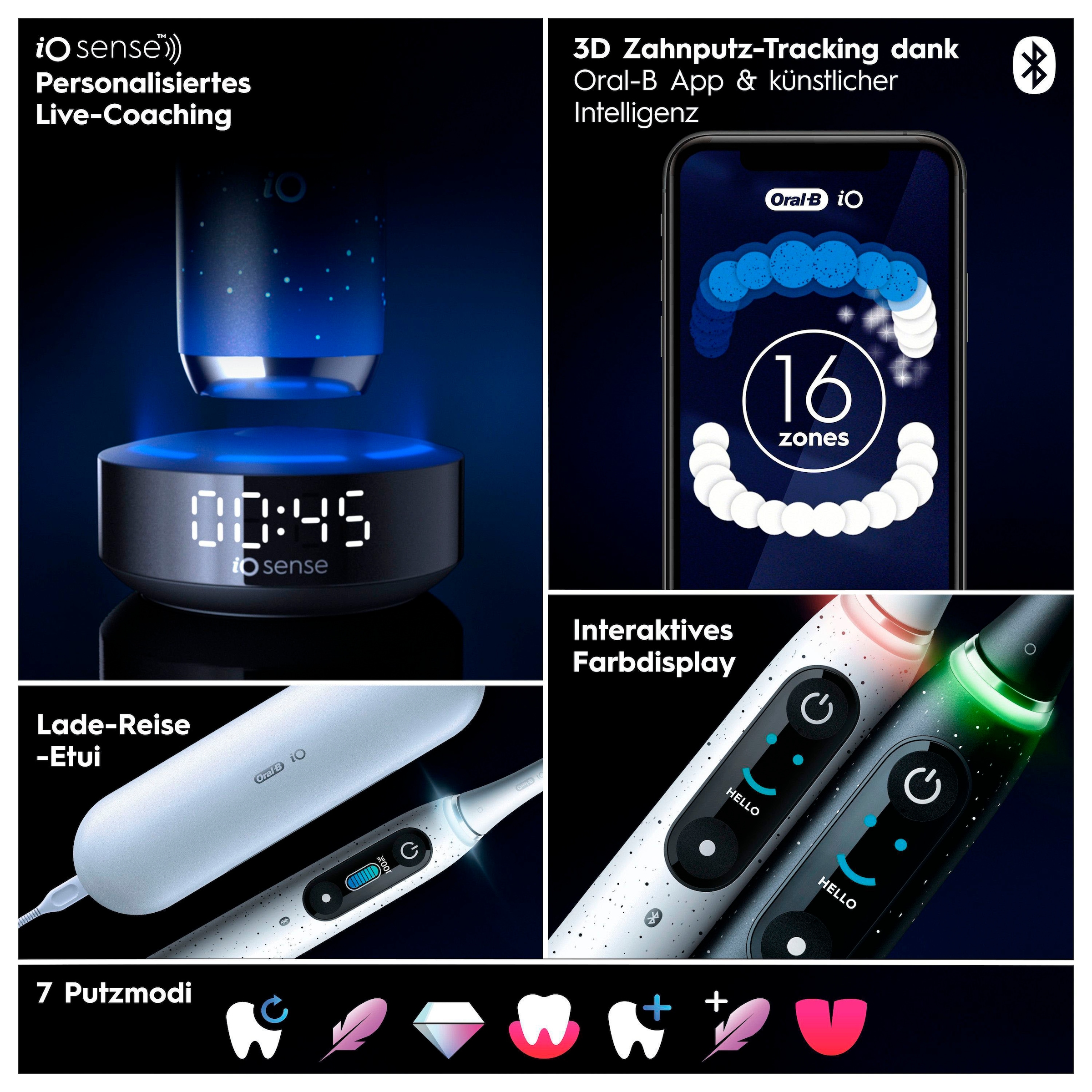 Oral-B Elektrische Zahnbürste »iO Series 10 Luxe Edition«, 1 St. Aufsteckbürsten, Magnet-Technologie