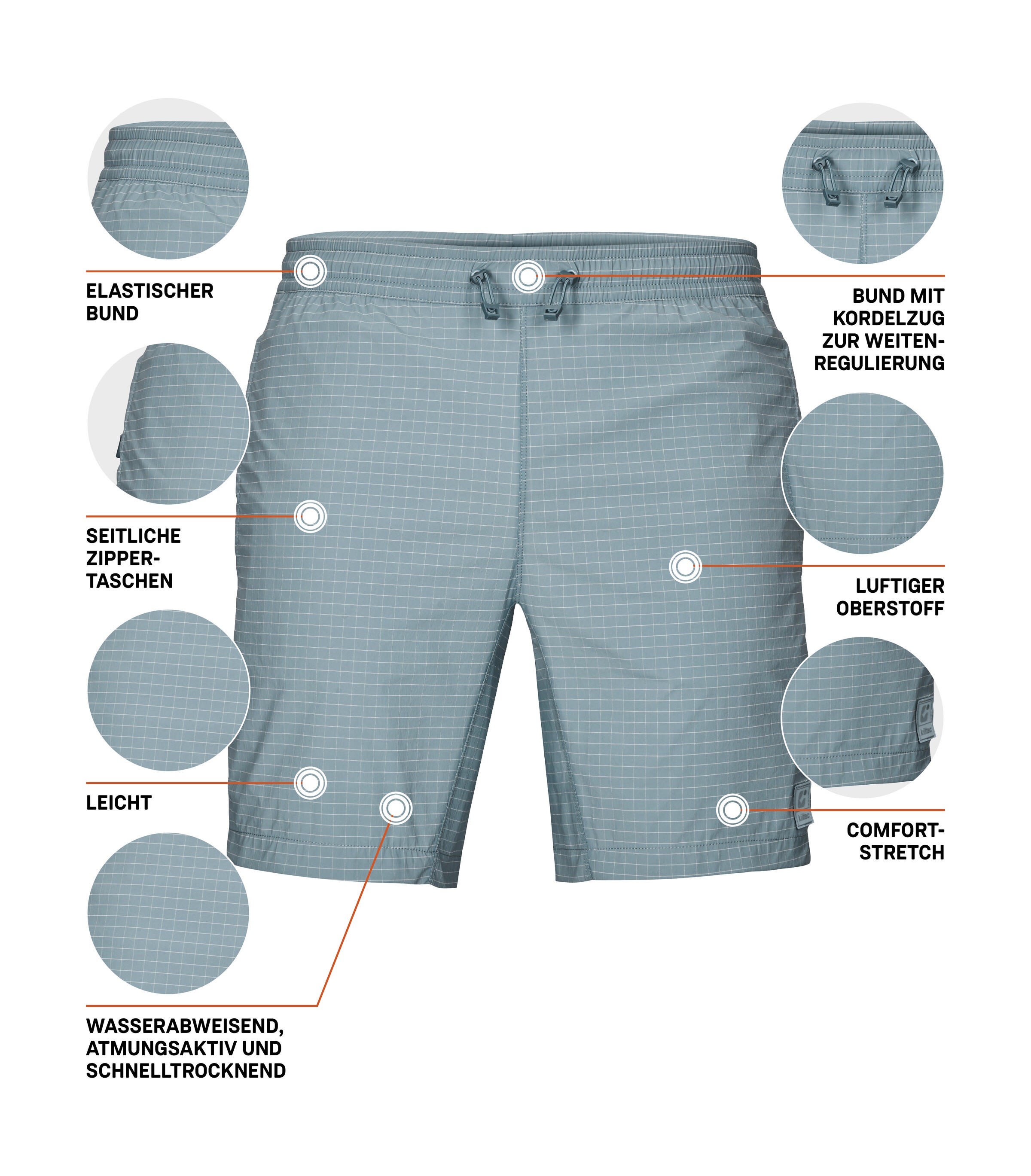 Killtec Shorts »KOS 168 MN SHRTS«  Leichte, schnelltrocknende Herren-Shorts mit Stretch und Taschen