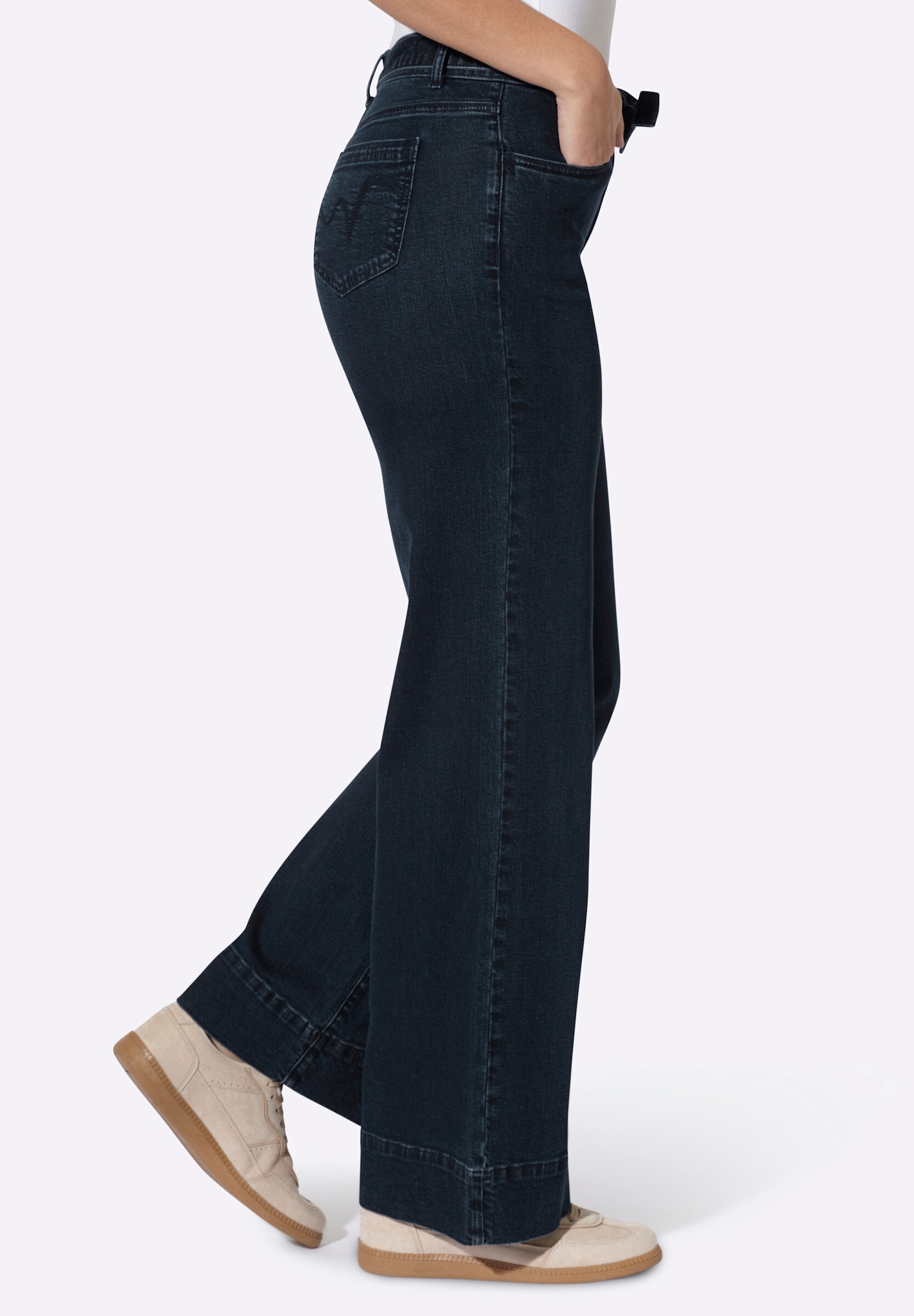 heine Bequeme Jeans »Jeans Jeans mit Bindegürtel«