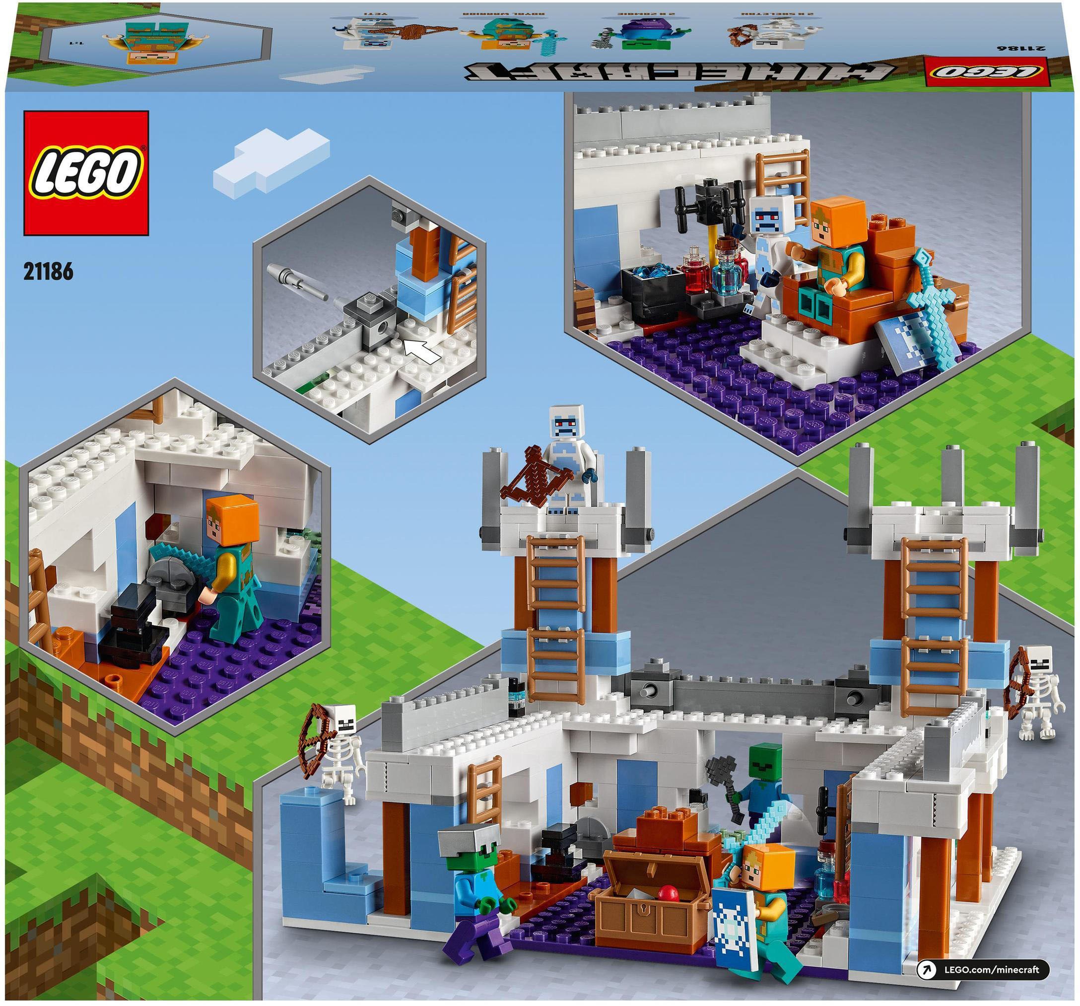 LEGO® Konstruktionsspielsteine »Der Eispalast (21186), LEGO® Minecraft«, (499 St.), Made in Europe