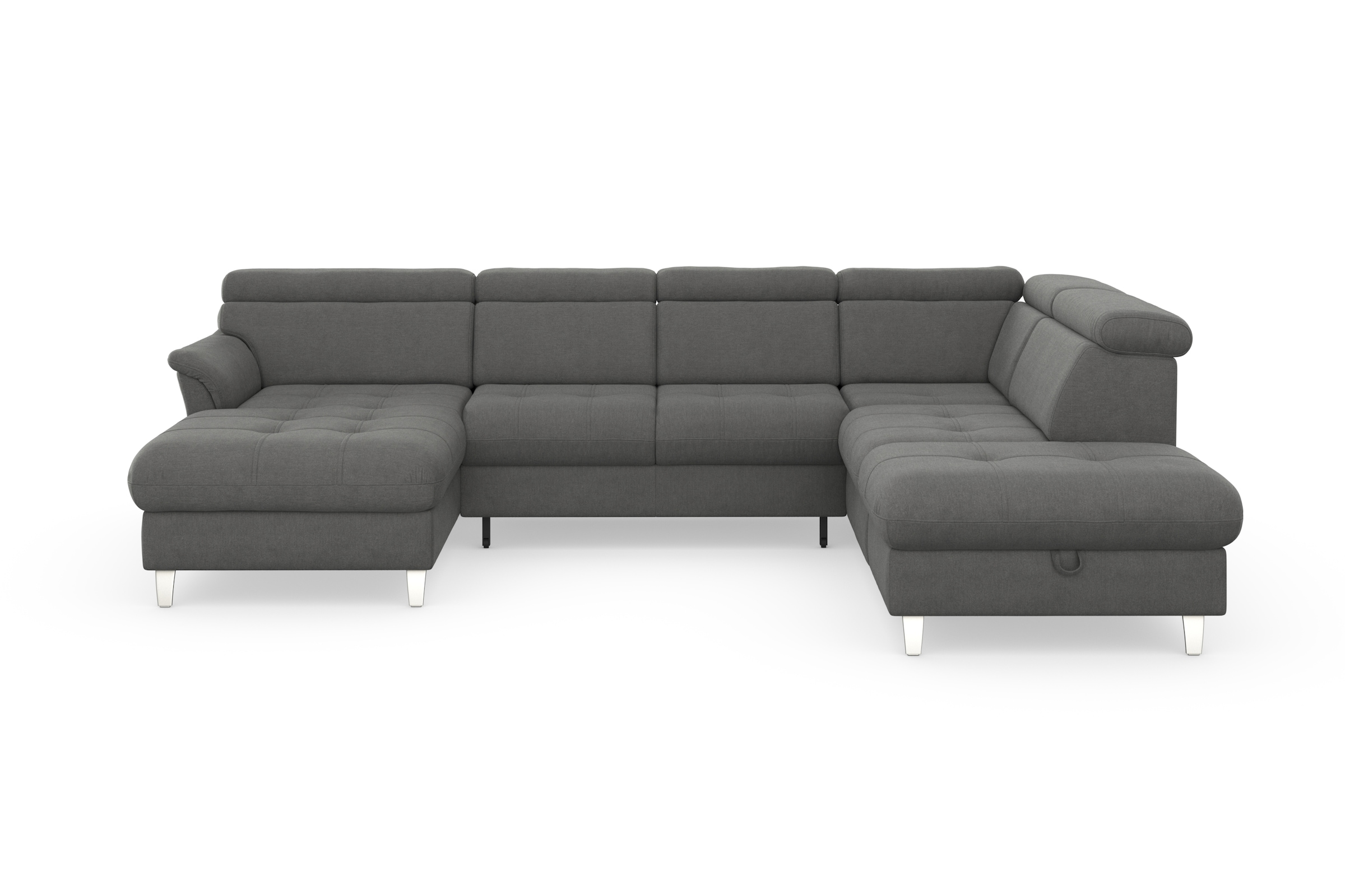 sit&more Wohnlandschaft »Marano U-Form«, inklusive Kopfteilverstellung, wahlweise mit Bettfunktion, Bettkasten