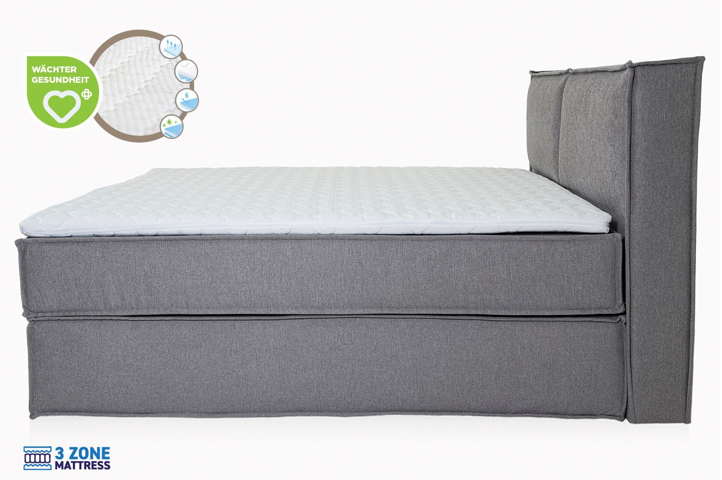 Home affaire Boxspringbett »Sophielle, erhältlich in den Breite 160, 180 & 200cm« inkl. Topper und Taschen-Federkernmatratze