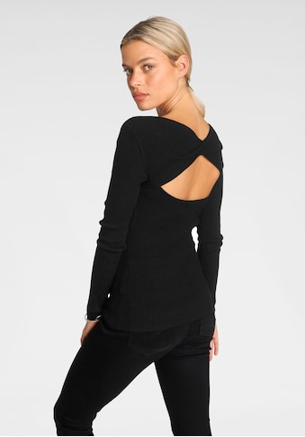 Melrose V-Ausschnitt-Pullover, mit Knoten am Rücken kaufen