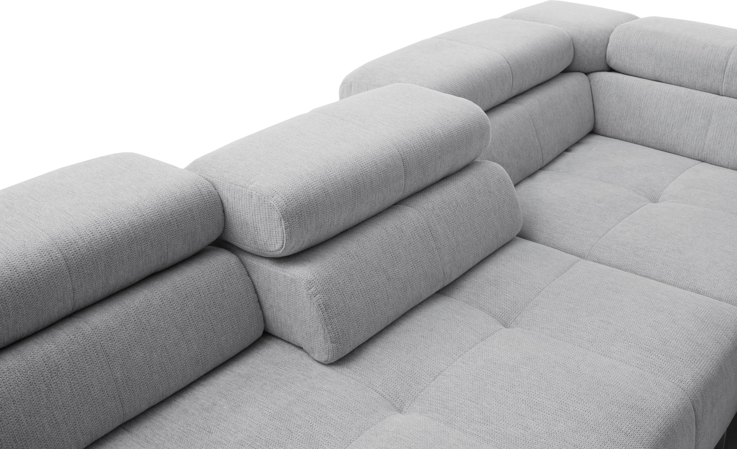 Home affaire Ecksofa »Claya Move, L-Form, Kopf- & Rückenverstellung, Breite 282 cm« Moderne Steppung, weicher Polsteraufbau & saugroboterfreundliche Höhe