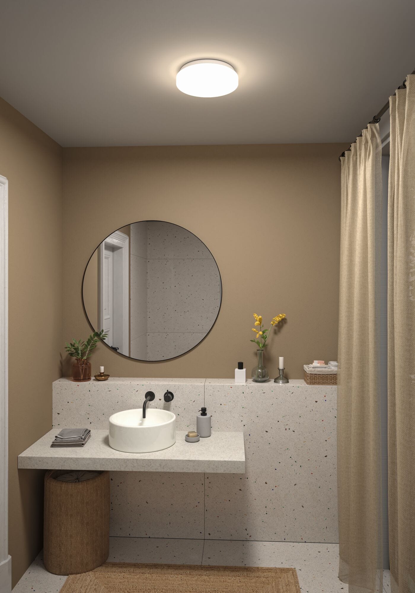 Paulmann LED Wandleuchte »LED Wandleuchte Luiana IP44 weiß« 1 Stk. mehrere Helligkeitsstufen, Farbwechsler, Farbsteuerung
