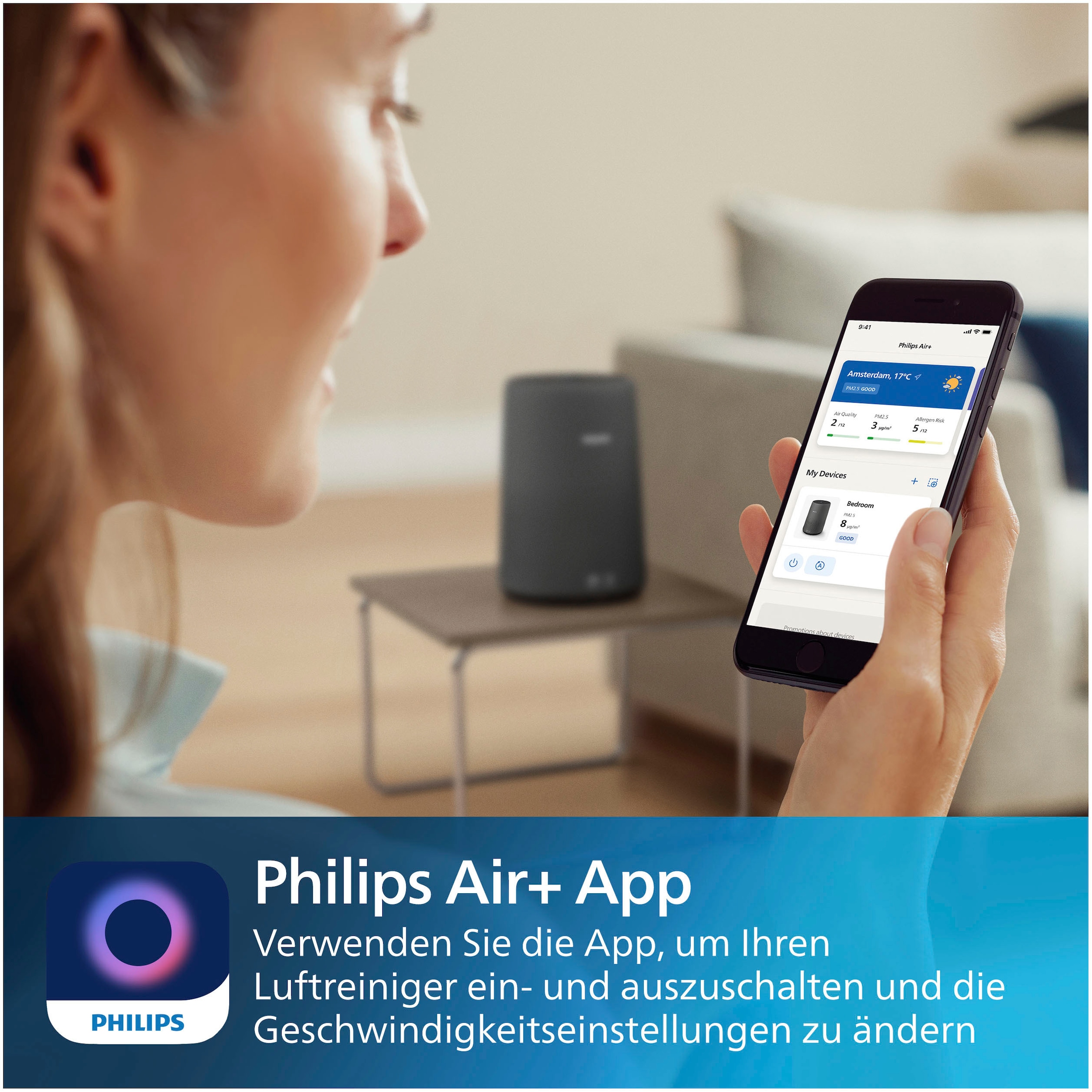 Philips Luftreiniger »AC0850/11«, für 49 m² Räume, mit HEPA-Filter für  Allergene, Schadstoffe und Viren im OTTO Online Shop
