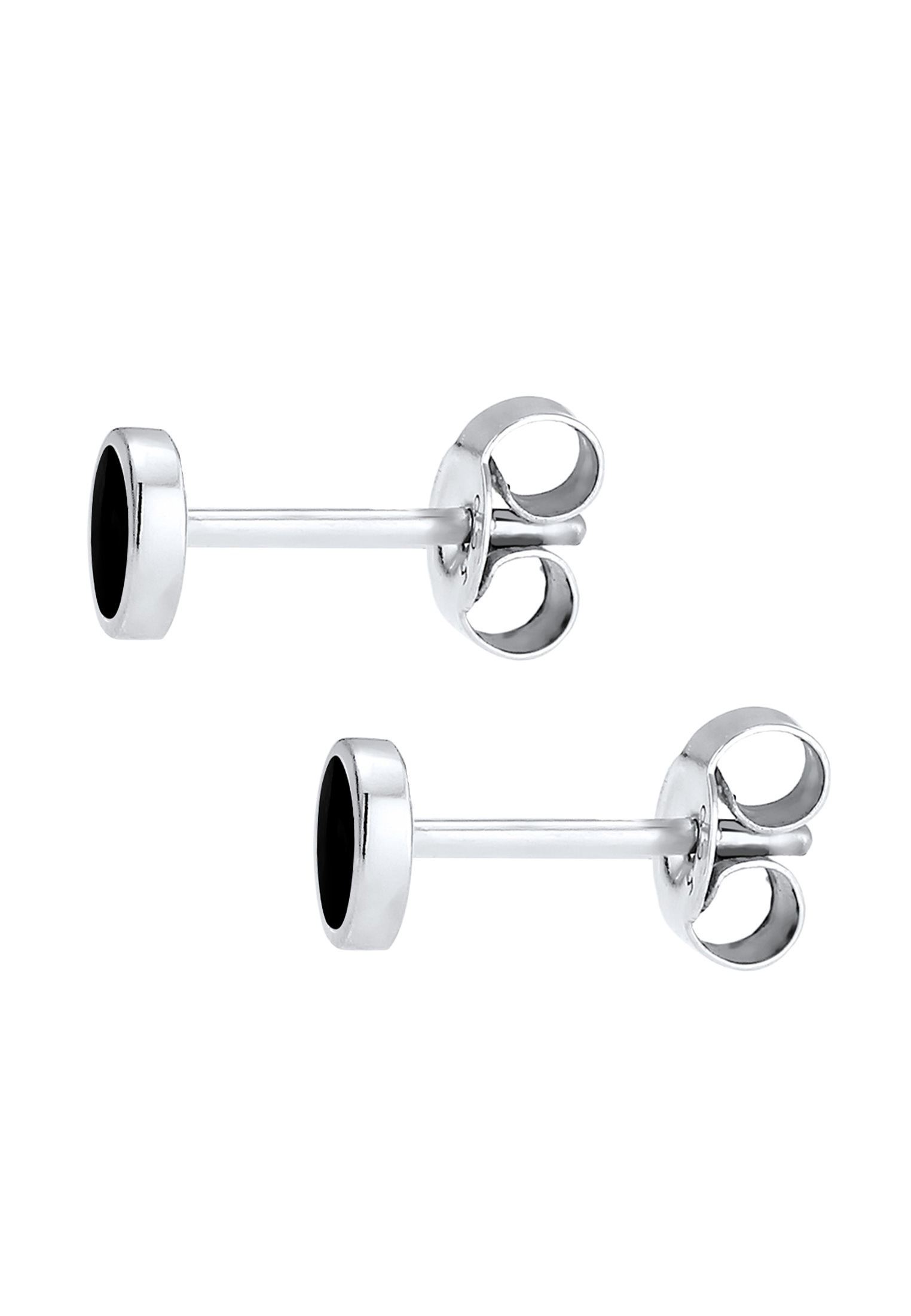 Elli Paar Ohrstecker »Ohrringe Kreis Geo Rund Basic Emaille 925 Silber«