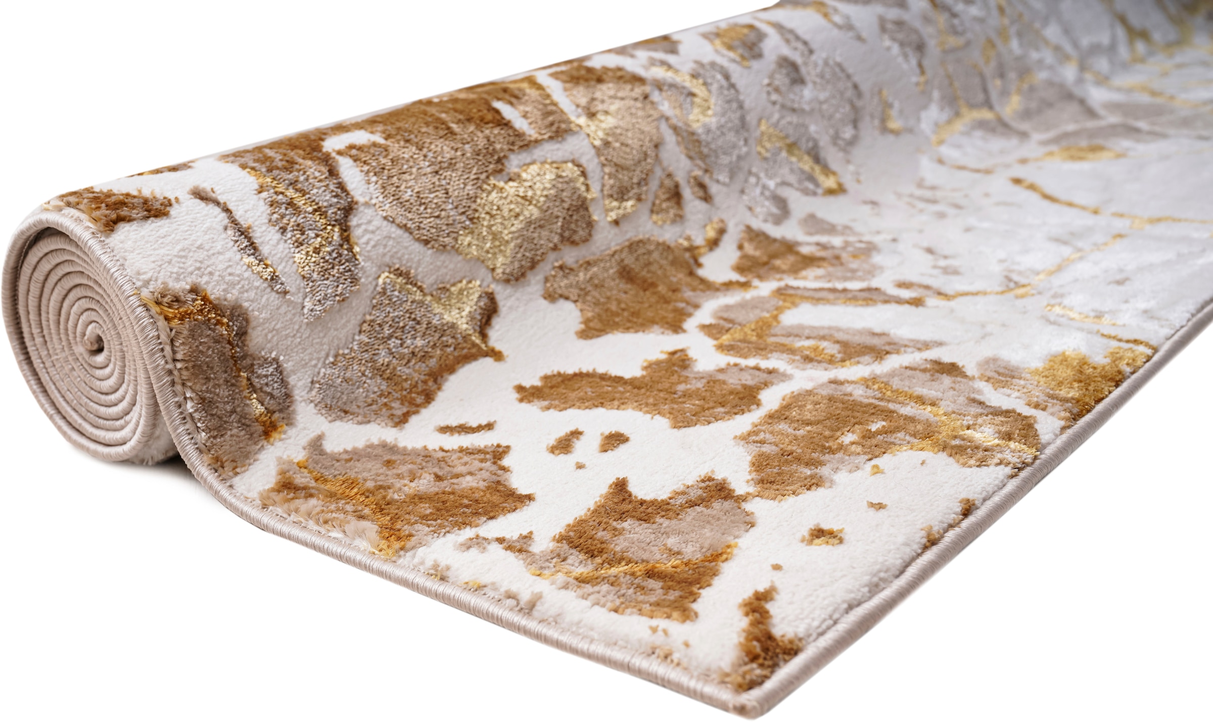 Design, Teppiche modernes in kaufen mit rechteckig, Leonique bei goldfarbenen OTTO Teppich »Sander«, Akzenten Marmor-Optik,