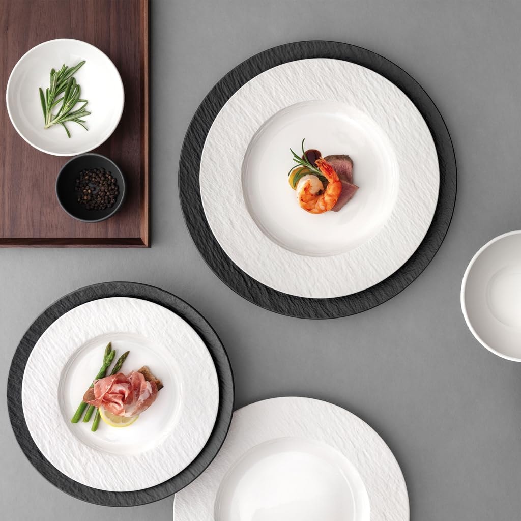 Villeroy & Boch Geschirr-Set »Einsteiger-Set Manufacture Ice 8er Set weiß« Spülmaschinengeeignet, Mikrowellenfest