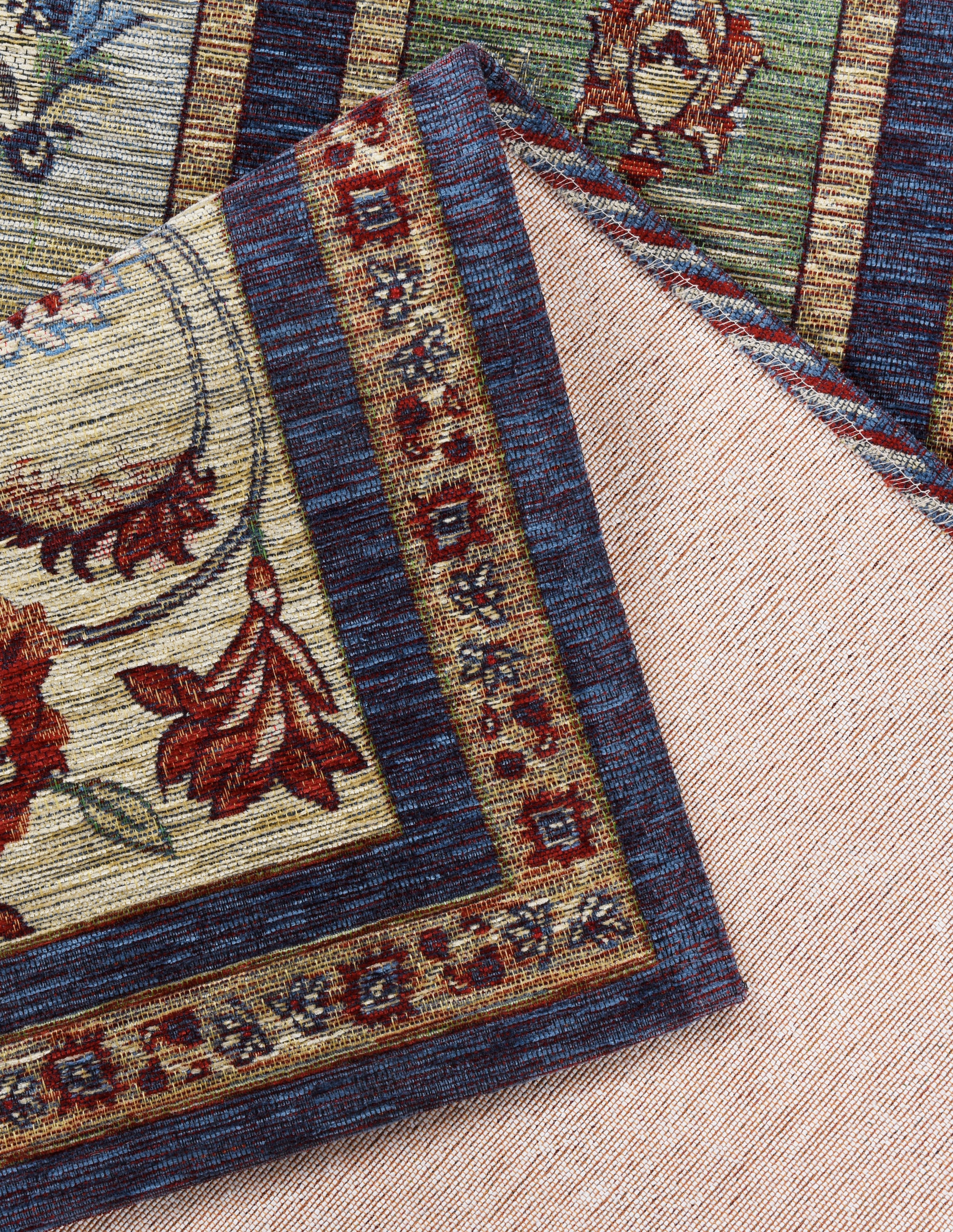 THEKO Teppich »Carlucci«, rechteckig, 5 mm Höhe, florales Muster, mit Bordüre, Wohnzimmer