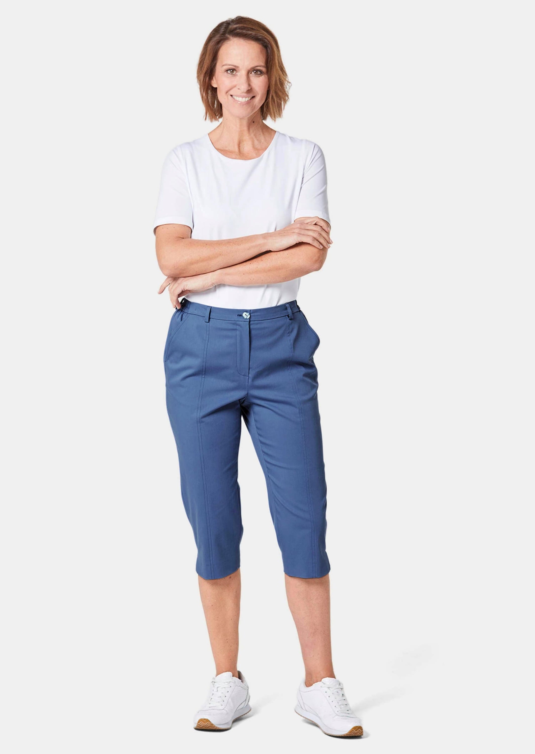 GOLDNER Caprihose »Sportive Capri-Hose aus trageangenehmen Satin«  Perfekt sitzende und anschmiegsame Pasform