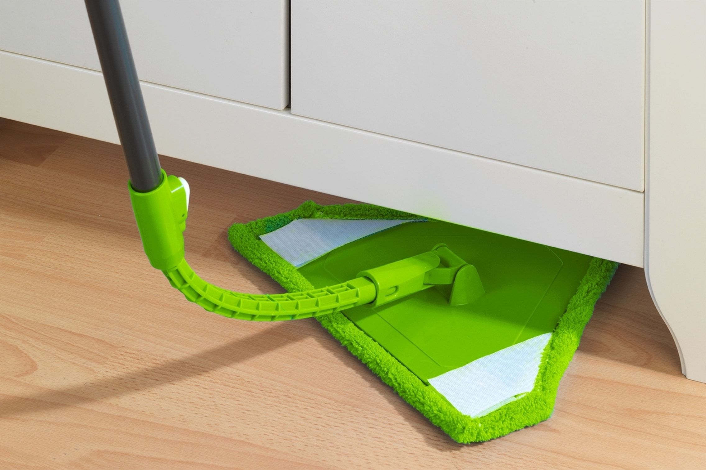 Maximex Bodenwischer-Set »Modell Triangel« flacher Wischmopp, Mikrofaser, zur Reinigung von Ecken & Nischen