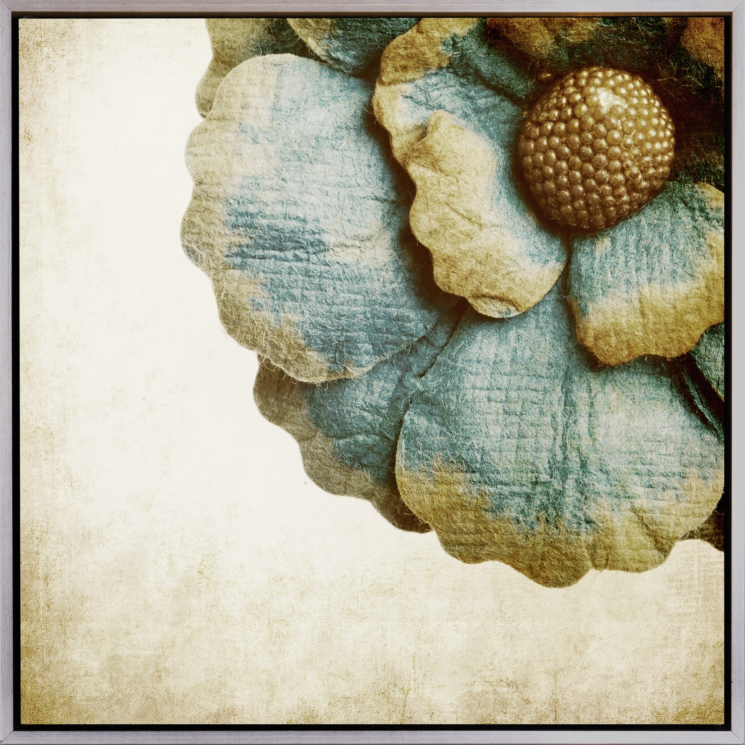 queence Leinwandbild »Golden Flower«, mit einem Schattenfugenrahmen veredelt