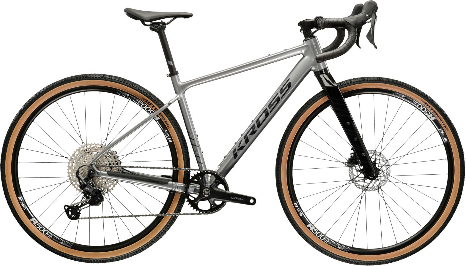 Kross Gravelbike »Esker 5.0« 12 Gang Kettenschaltung in grau, Größe 28 Zoll (71,12 cm) hinten: 28 Zoll (71,12 cm)
