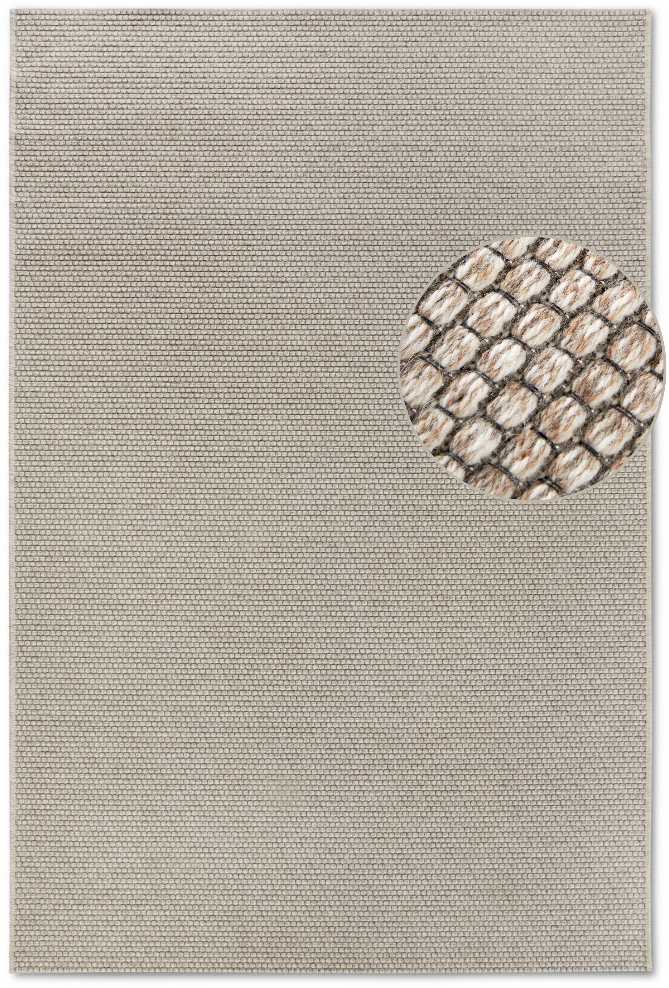 Villeroy & Boch Wollteppich »Charles«, rechteckig, 5 mm Höhe, Schurwolle, Wolle, Natur, Wohnzimmer, Schlafzimmer, Boho, Skandi