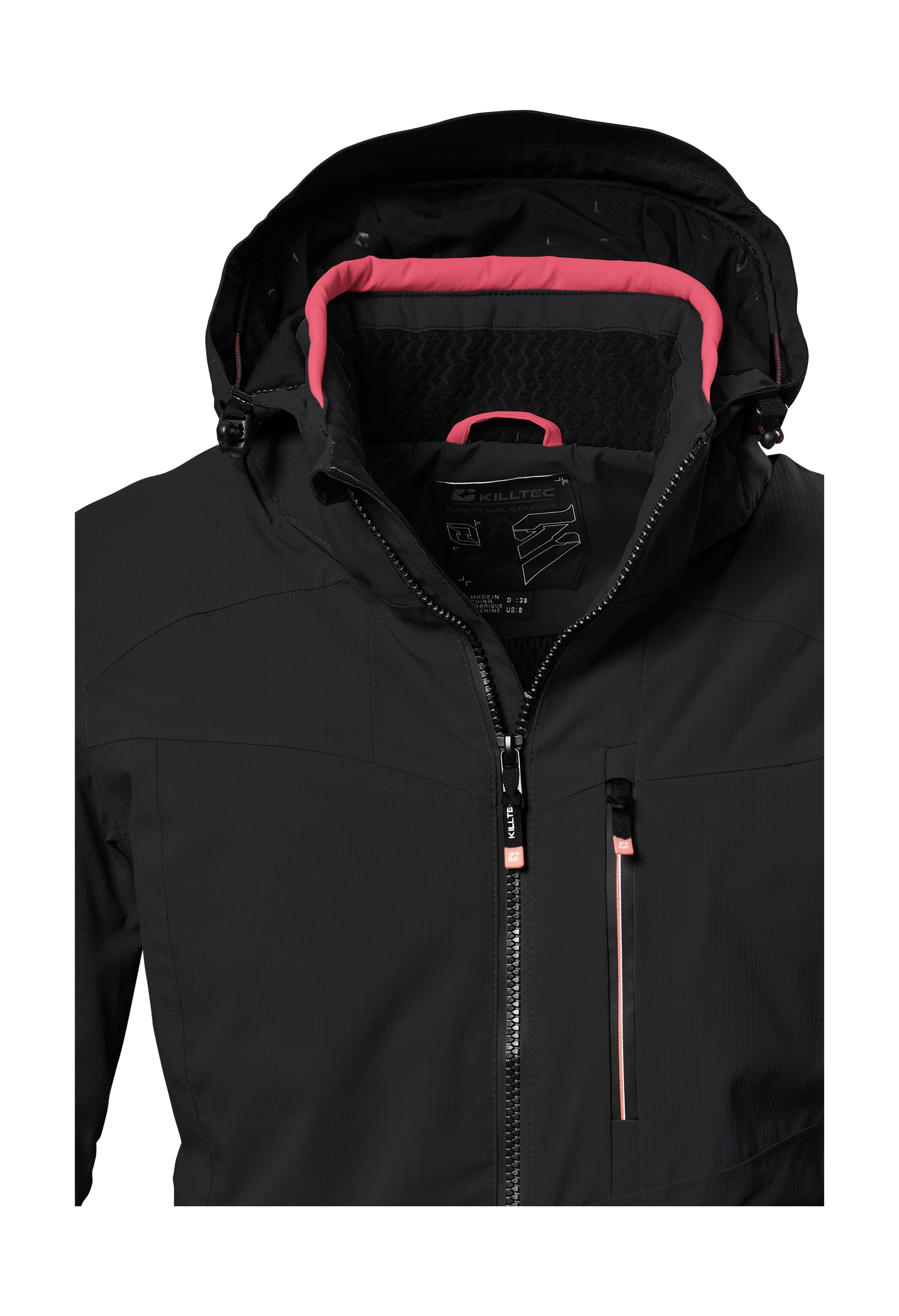 Killtec Skijacke »KSW 36 WMN SKI JCKT«, Wasserdichte Damenjacke mit abnehmbarer Kapuze und Schneefang