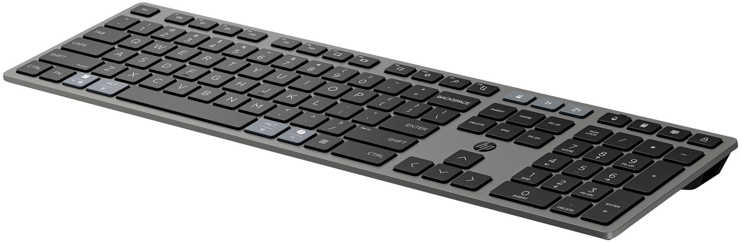 HP Wireless-Tastatur »720« (Fn-Tasten | USB-Anschluss | Ziffernblock | verstellbare Füße)