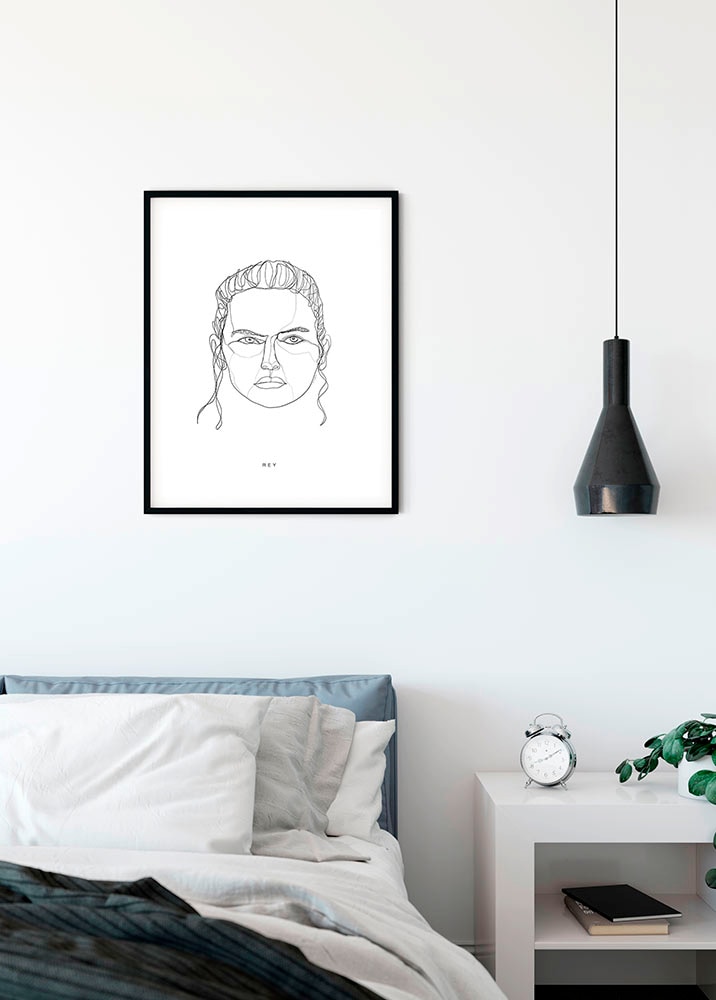 Komar Bild »Star Wars Classic Force Faces Rey«, Star Wars, (1 St.), Wandbild zur Dekoration im Kinderzimmer - ohne Rahmen