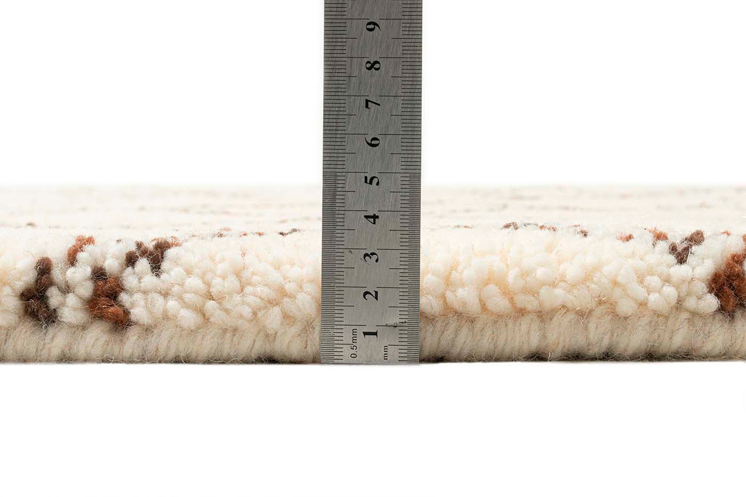THEKO Wollteppich »MARMOUCHA 05«, rechteckig, 24 mm Höhe, reine Wolle, Rauten Design, mit Fransen