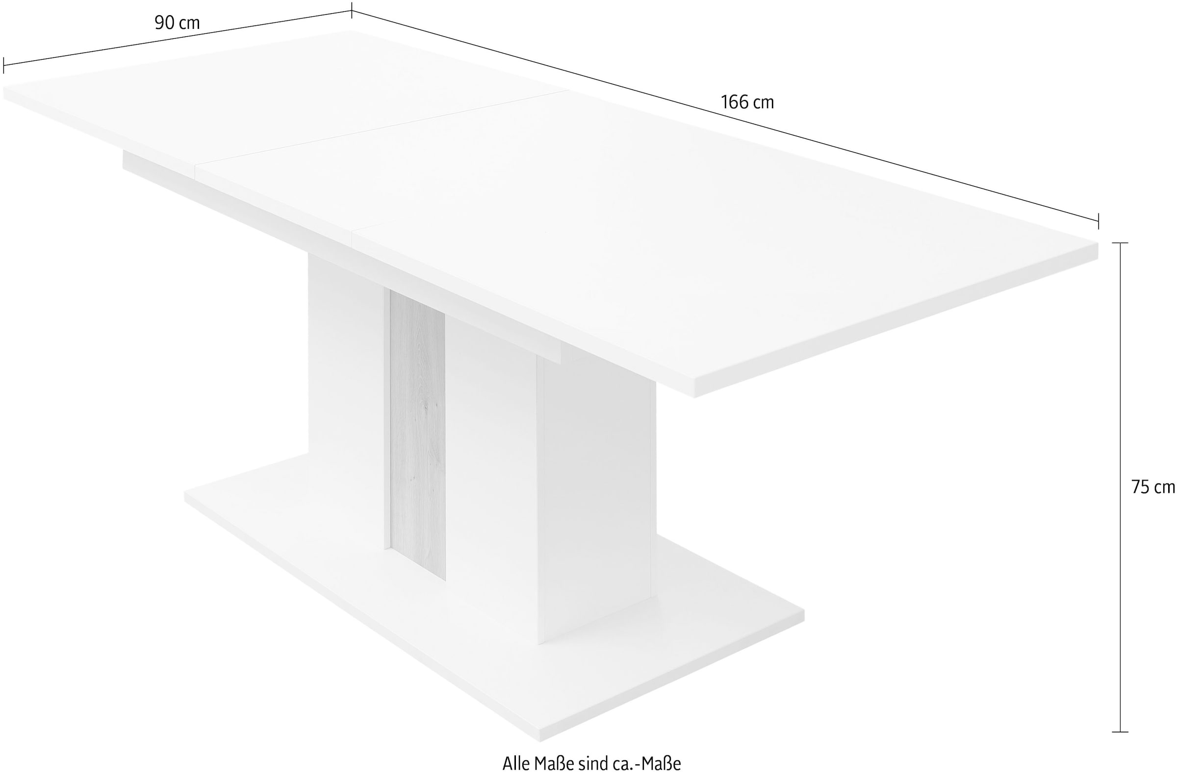 Innostyle Esstisch »Memphis Esstisch,160-210x75x90cm (B/H/T)«, (1 St.), Auszieh-Funktion