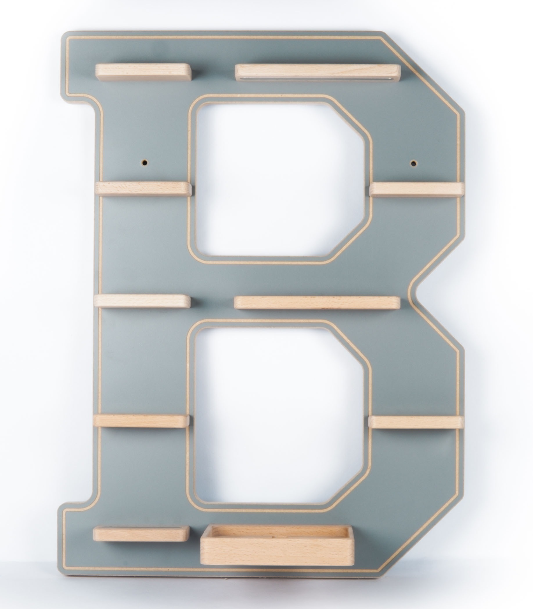 Boarti Wandregal »Holz Regal Buchstabe B für Toniebox Tonies Figuren«
