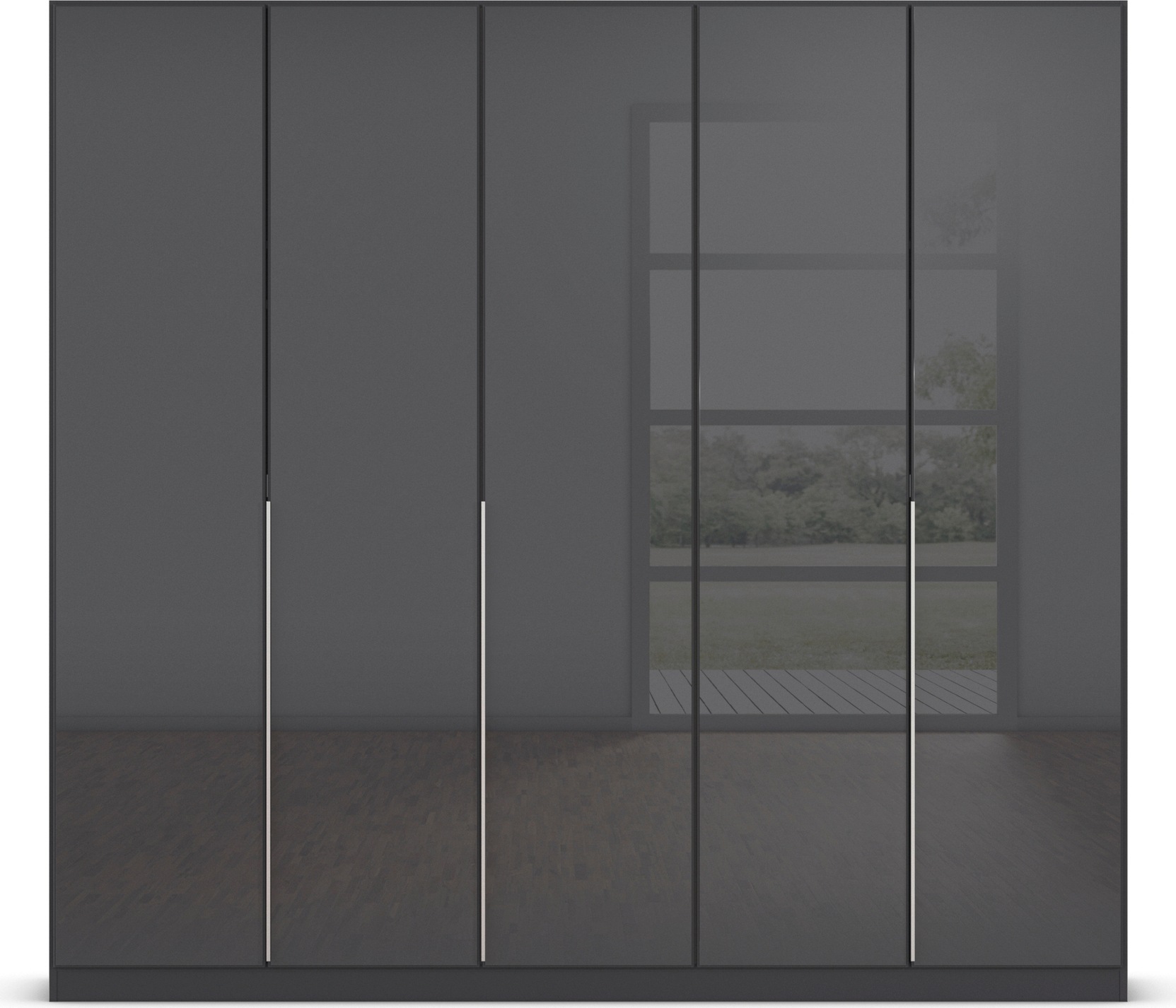 rauch Drehtürenschrank »Kleiderschrank Kleiderschränke Schrank Garderobe AGORDO mit Glasfront«, (in zwei Griff-Farben), durchdachte Innenausstattung, in 6 Breiten und 2 Höhen MADE IN GERMANY