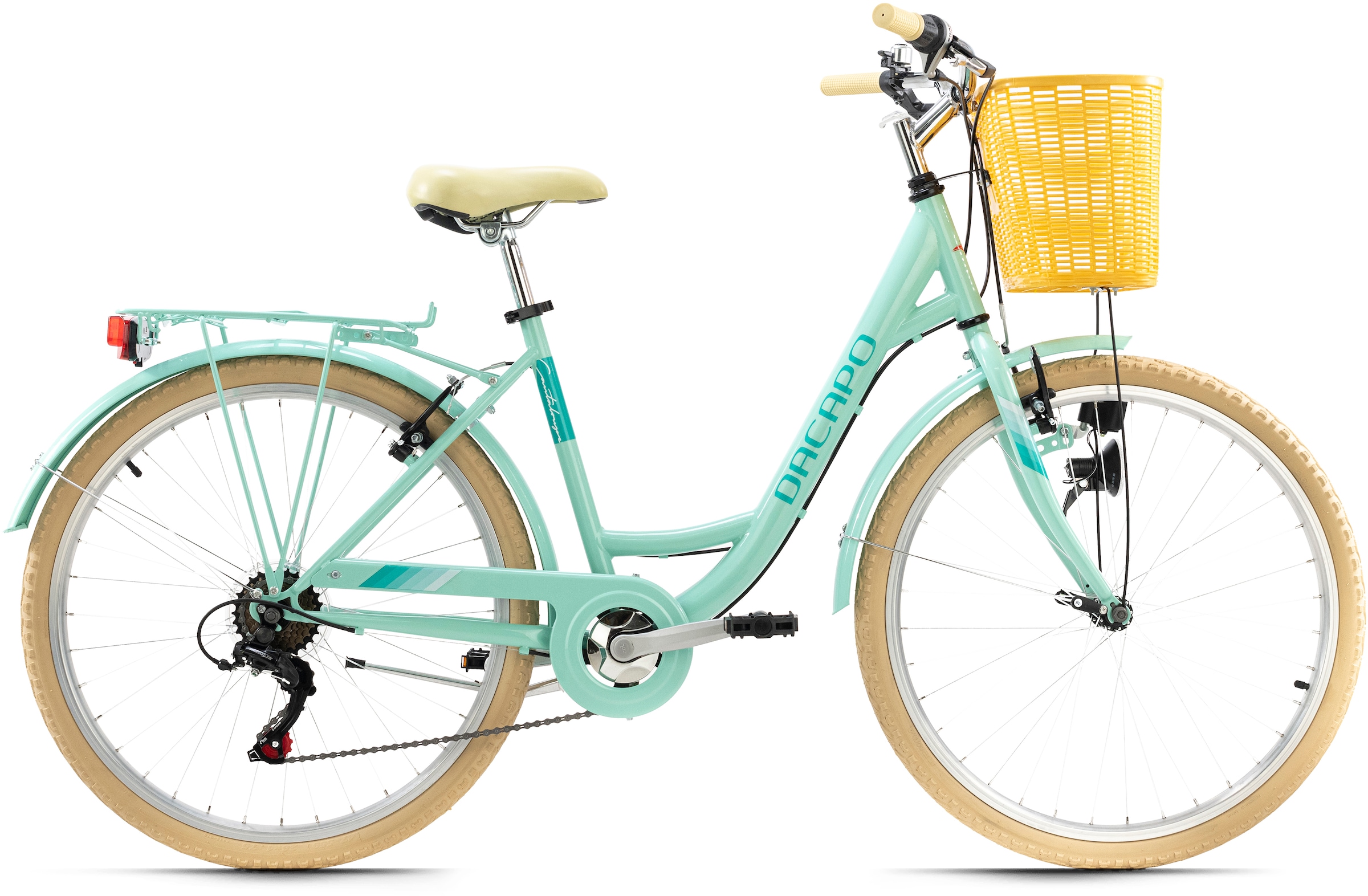 Ks Cycling Cityrad »Cantaloupe« 6 Gang Shimano Tourney Schaltwerk Kettenschaltung für Damen in grün, Größe 26 Zoll (66,04 cm)