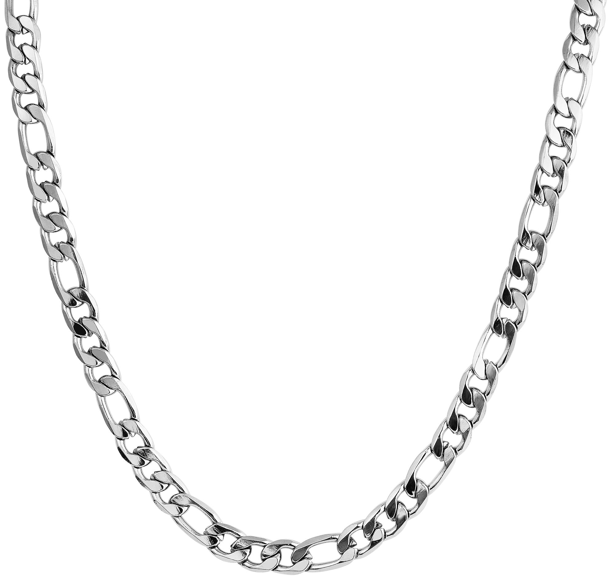Adelia´s Gliederkette »Unisex Halskette ¿ Figarokette aus Edelstahl«