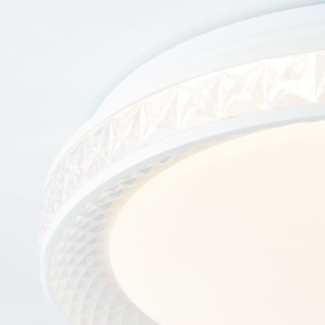 Brilliant LED Deckenleuchte »Burlie«, 1 flammig-flammig, Ø 39 cm, Tuya-App,  Metall/Kunststoff, transparent/weiß im OTTO Online Shop