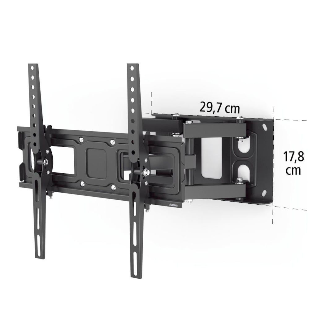 Hama TV-Wandhalterung »TV Wandhalter 81 - 165 cm (32" - 65"), 40",43",50",55", vollbeweglich«, bis 165 cm Zoll, VESA 400x400, Schwenkarme