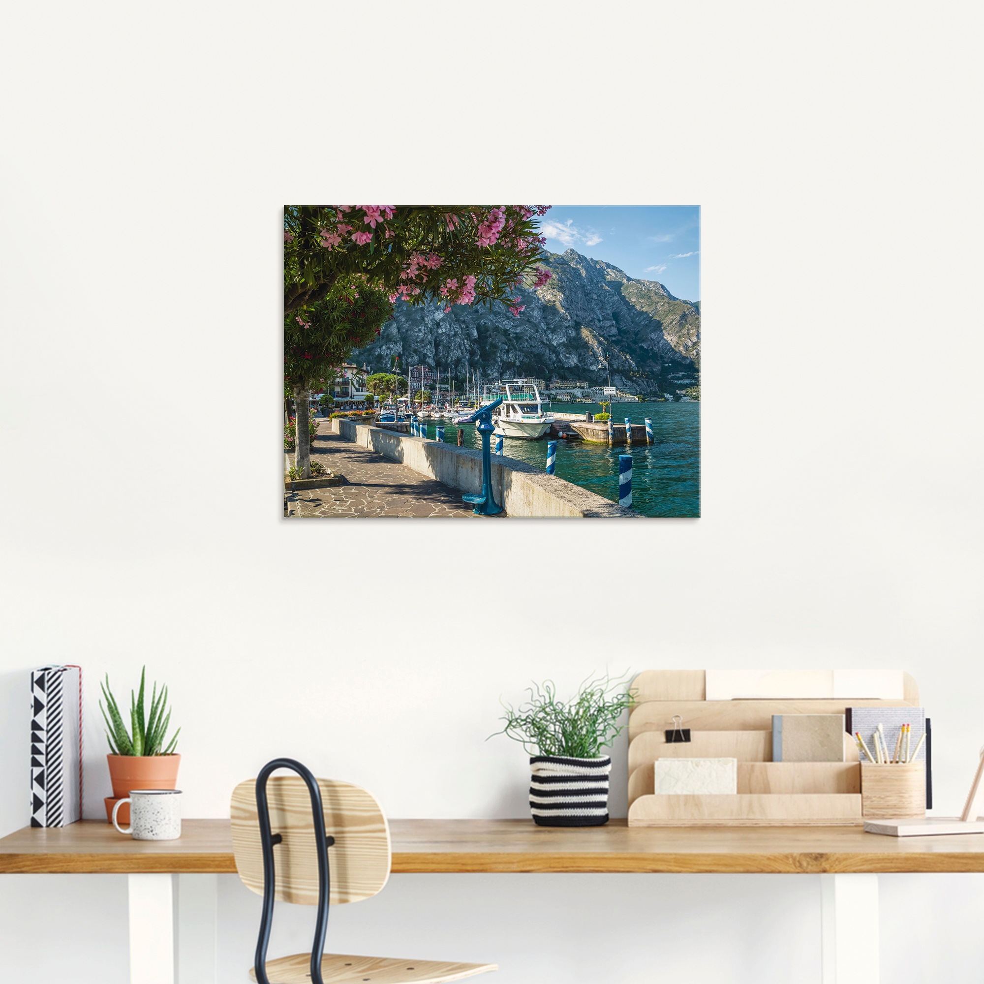 Artland Glasbild »Gardasee Hafen Limone sul Garda I« Europa 1 Stk. tlg. in verschiedenen Größen