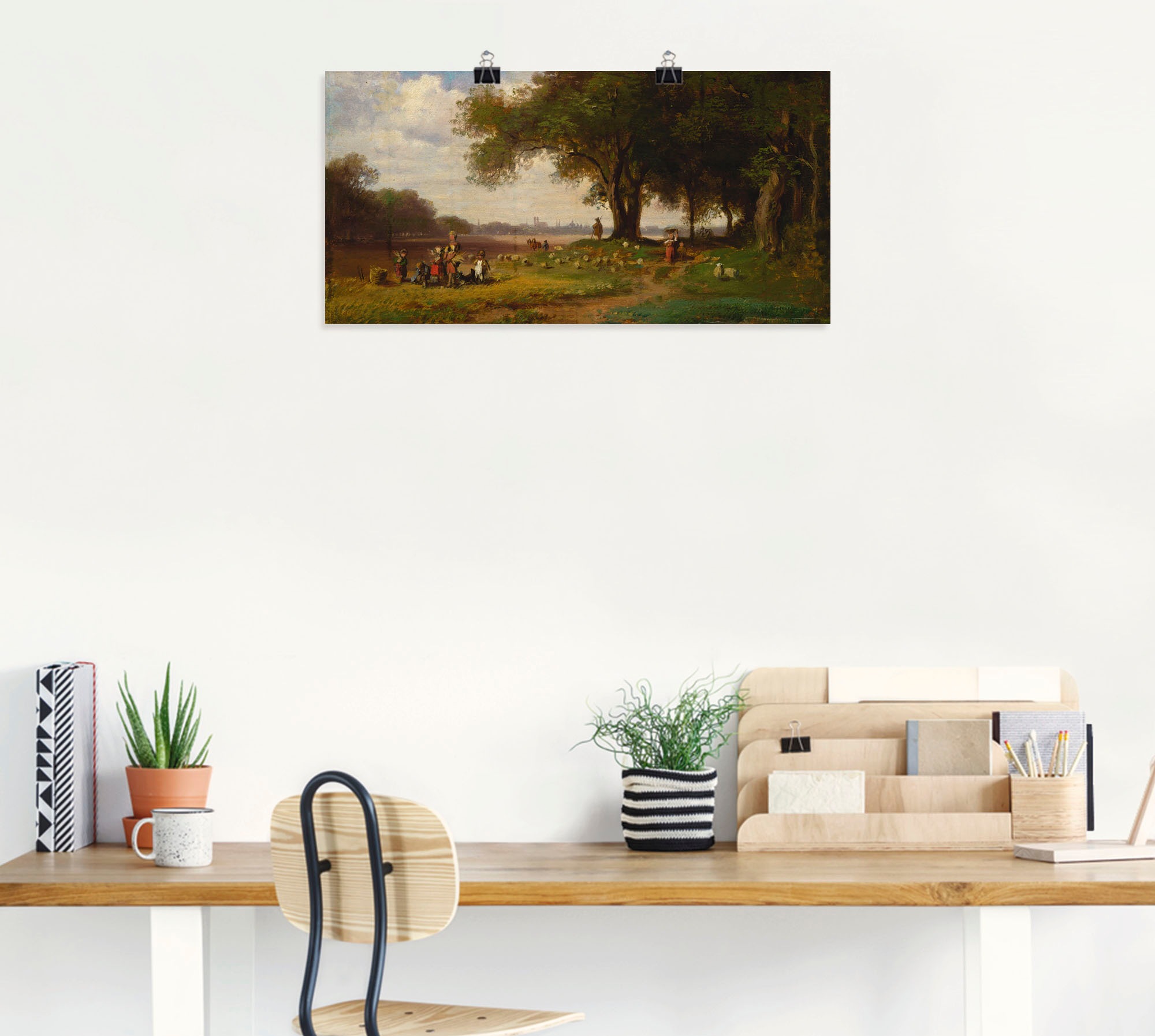 Artland Wandbild »Landschaft vor München mit Schäfer«, Europa, (1 St.), als Poster, Wandaufkleber in verschied. Größen