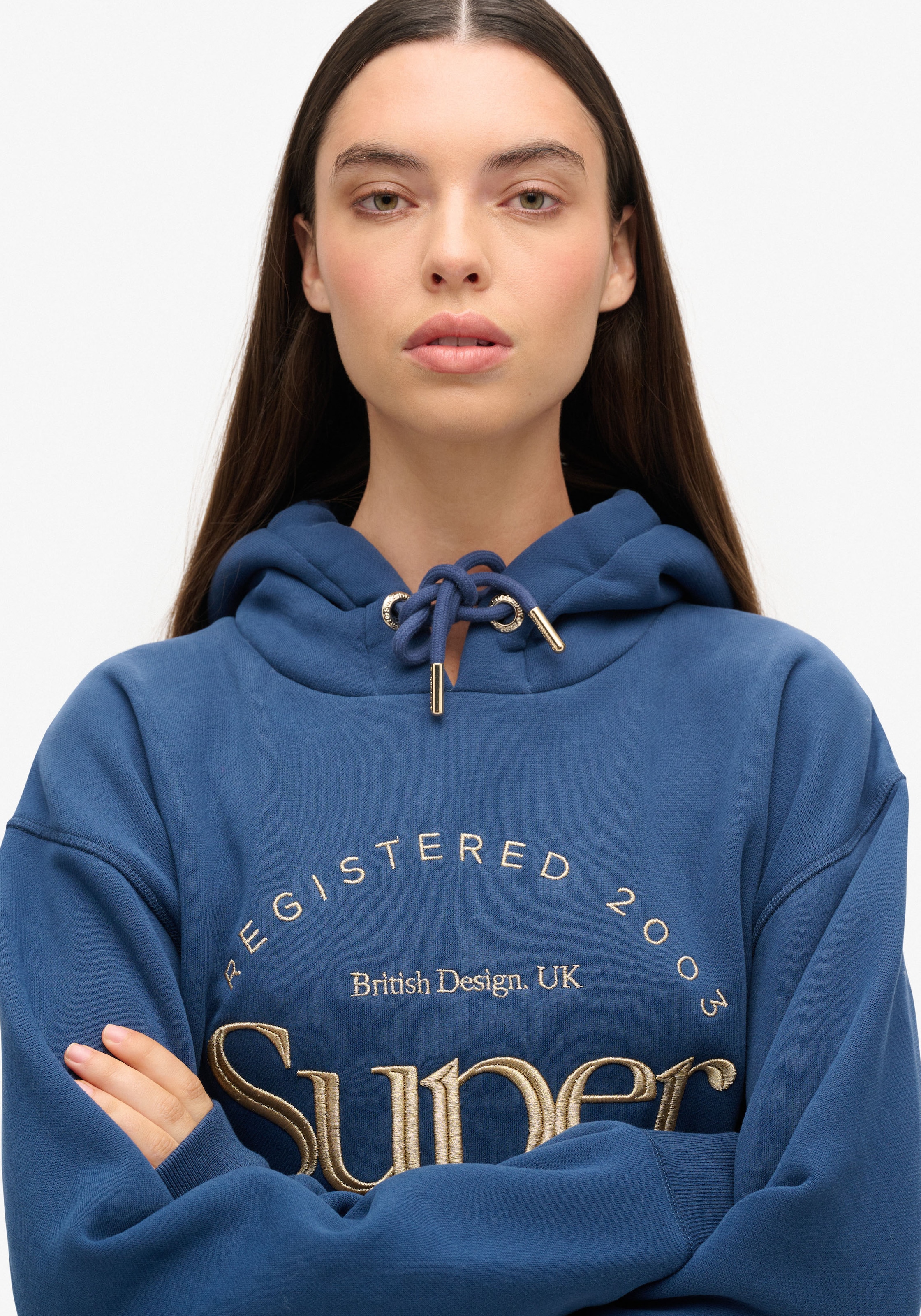 Superdry Jerseykleid »LUXE METALLIC LOGO HOOD DRESS«, Sommerkleid