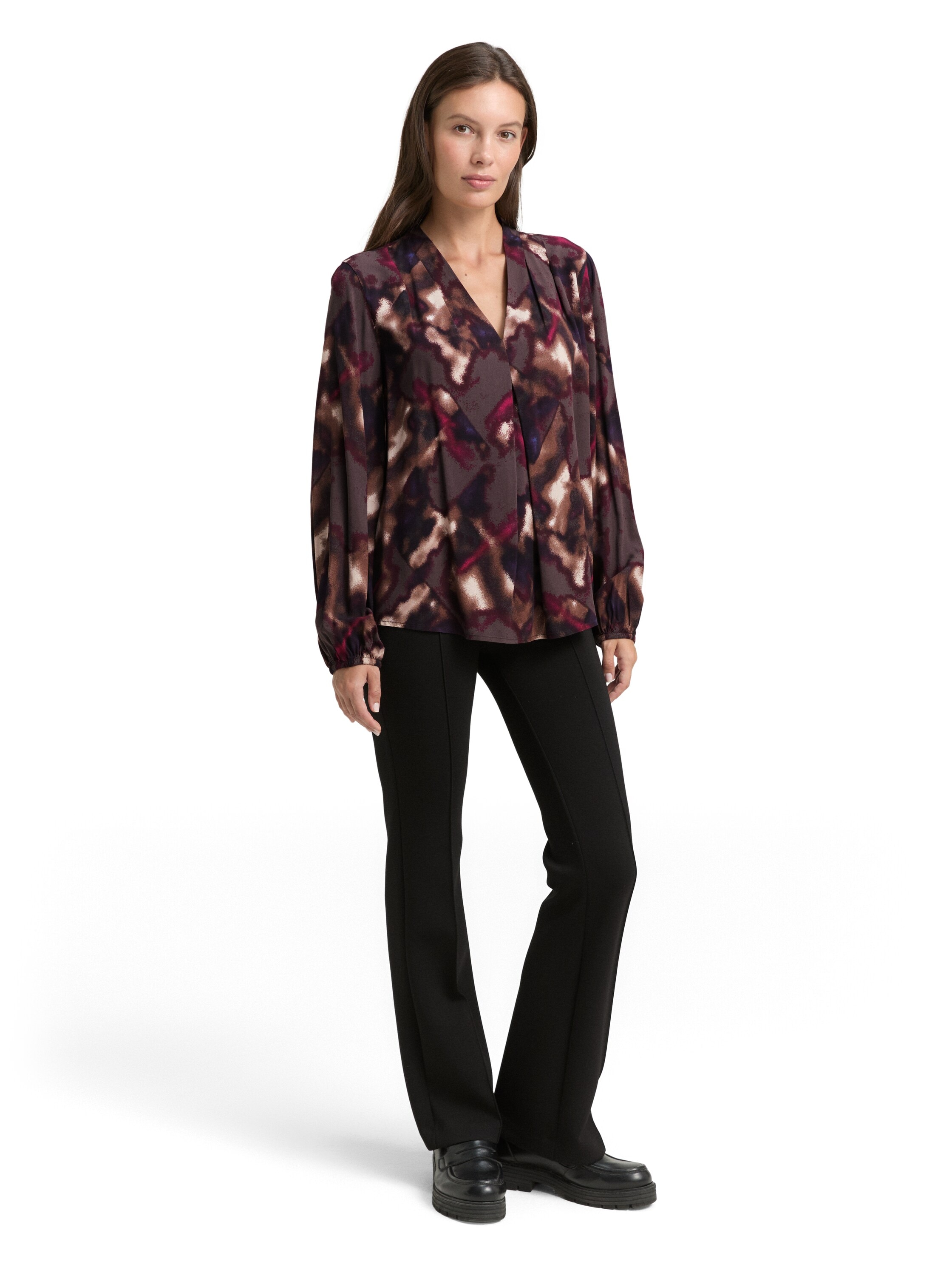 TOM TAILOR Klassische Bluse mit All-Over Print