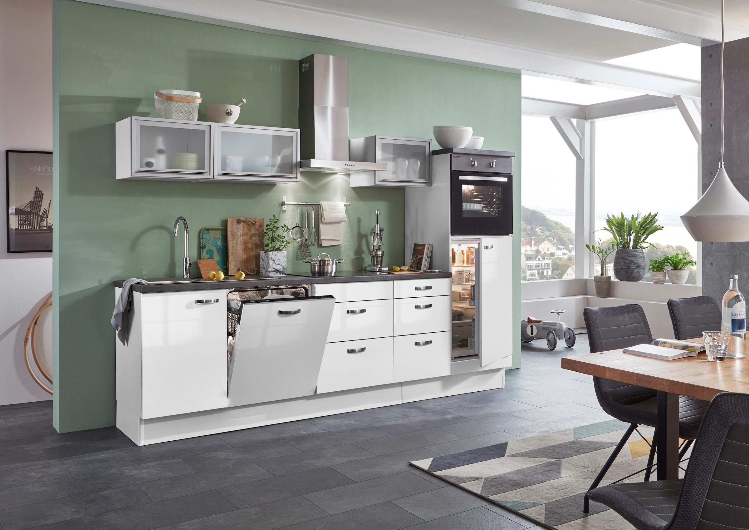 OPTIFIT Küchenzeile »Cara«, mit Vollauszügen und Soft-Close-Funktion, Breite  280 cm online bei OTTO