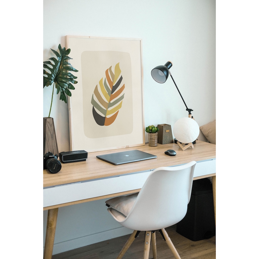 Komar Wandbild »Clay Leaf«, (1 St.), Deutsches Premium-Poster Fotopapier mit seidenmatter Oberfläche und hoher Lichtbeständigkeit. Für fotorealistische Drucke mit gestochen scharfen Details und hervorragender Farbbrillanz.