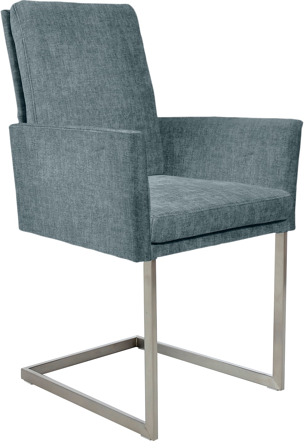 K+W Komfort & Wohnen Armlehnstuhl () stabiles Hochkantrohr, Untergestell in Edelstahloptik oder schwarz